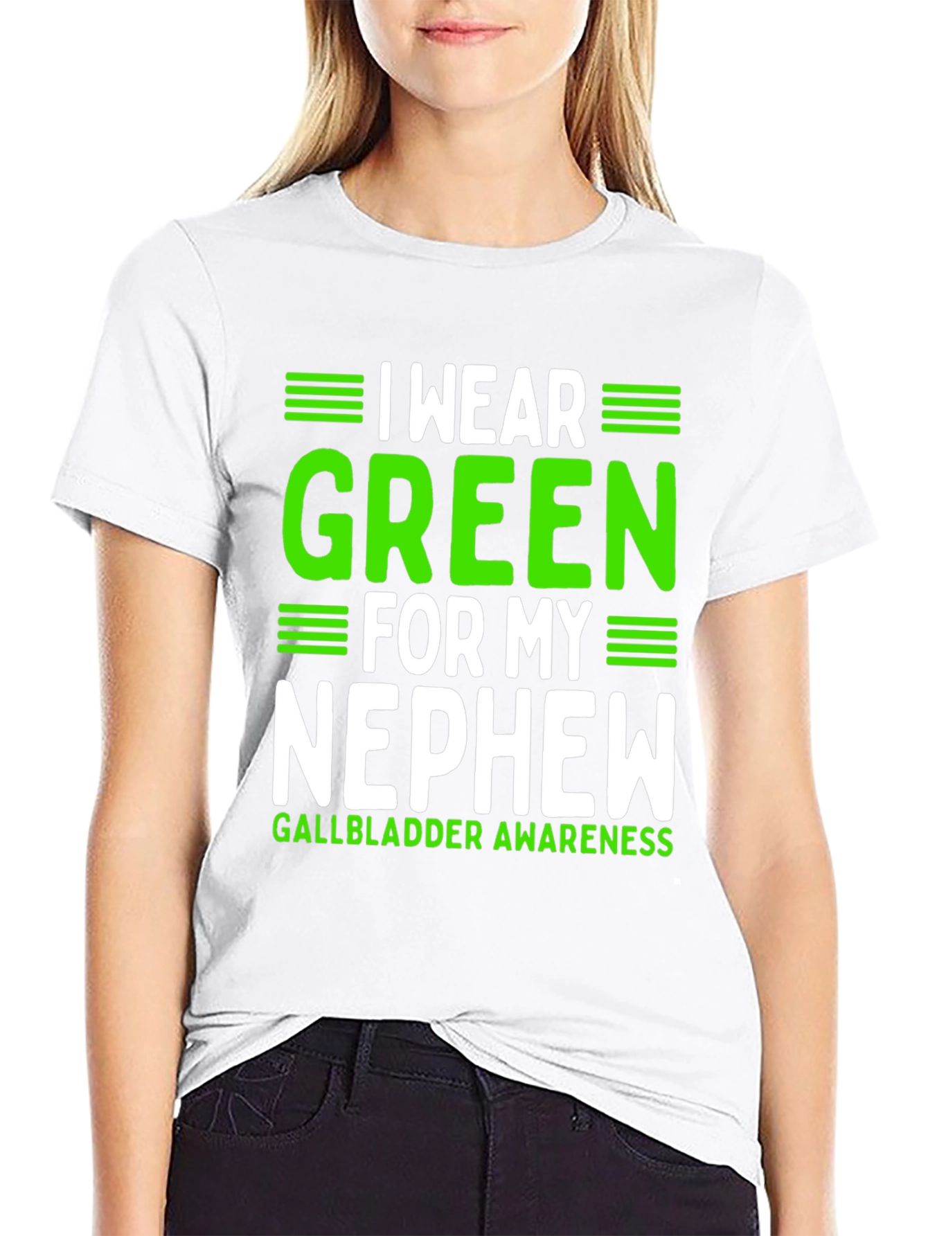 I Wear Green for My Nephew Awareness T-Shirt