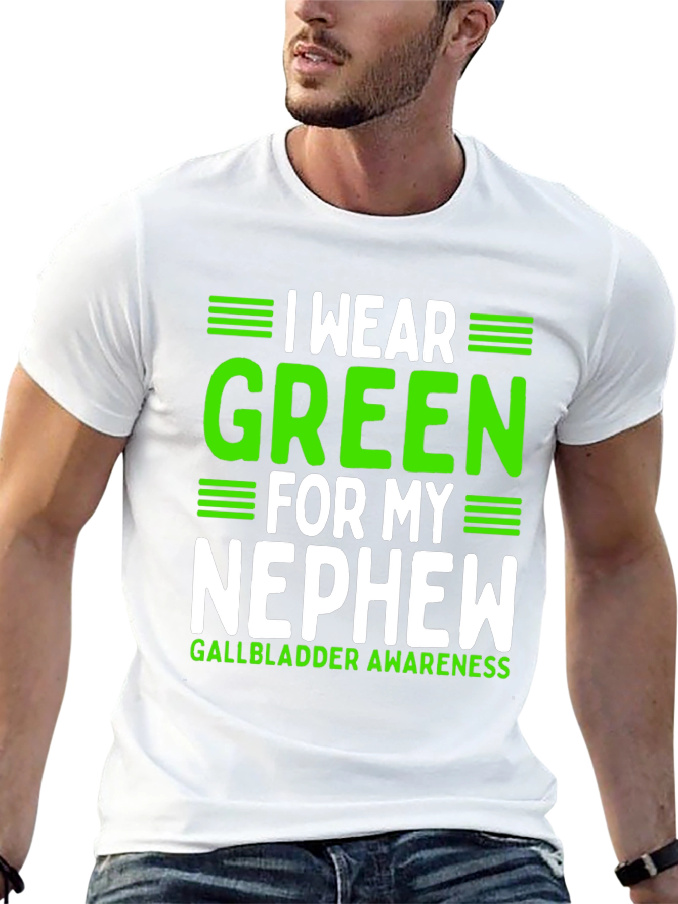 I Wear Green for My Nephew Awareness T-Shirt