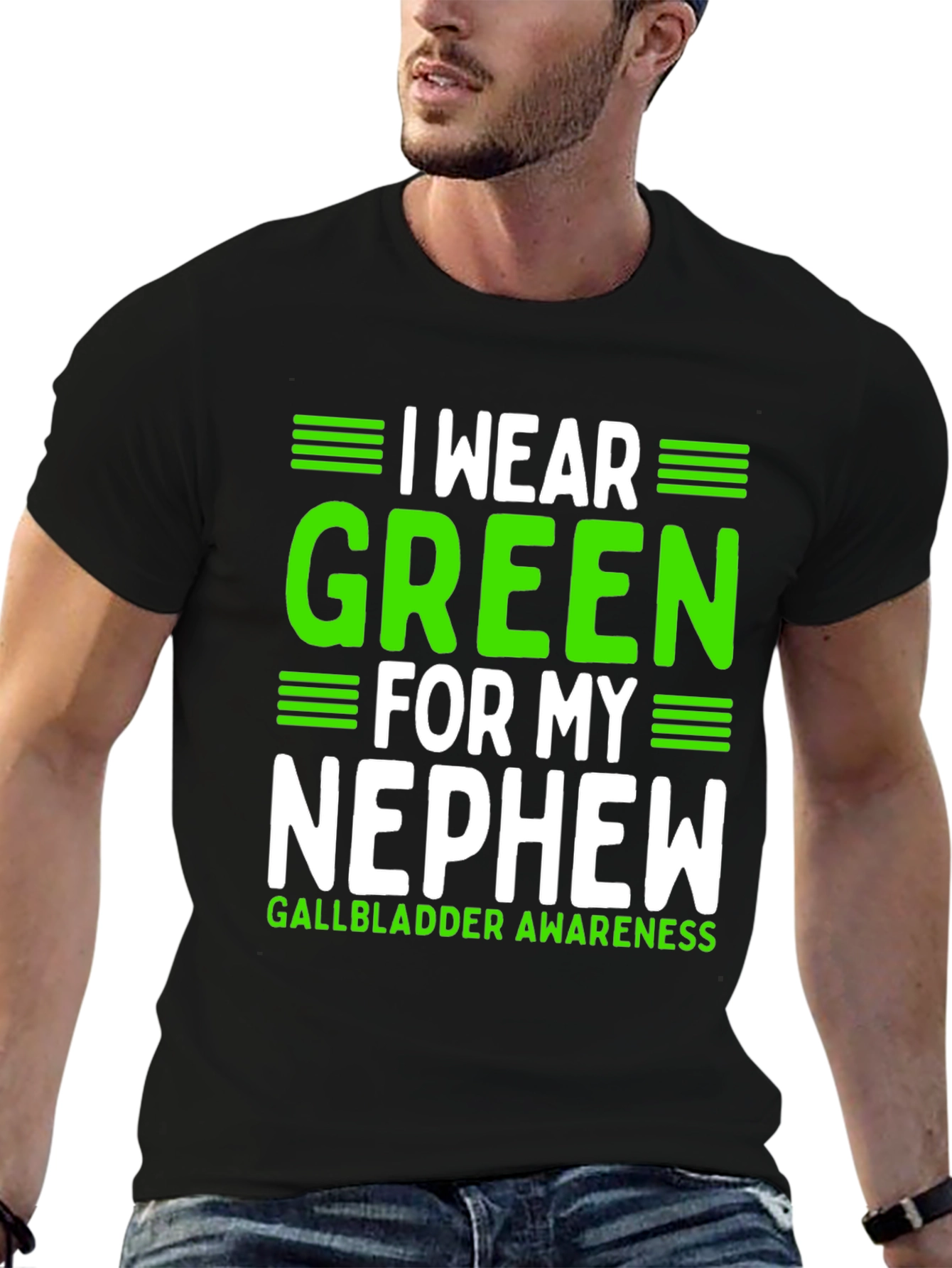 I Wear Green for My Nephew Awareness T-Shirt
