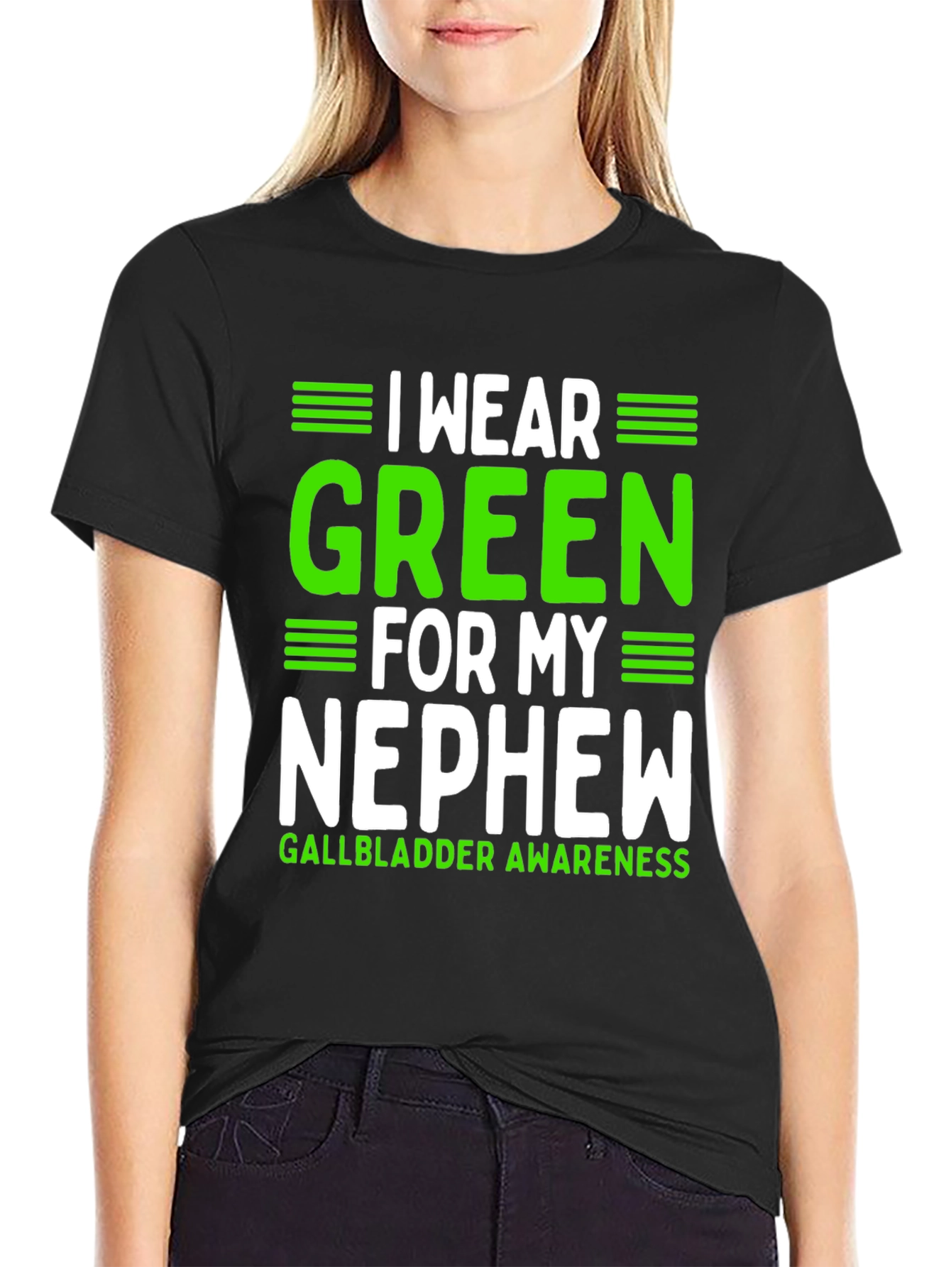 I Wear Green for My Nephew Awareness T-Shirt