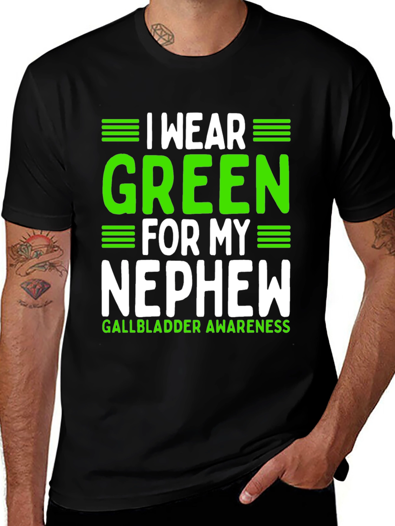 I Wear Green for My Nephew Awareness T-Shirt