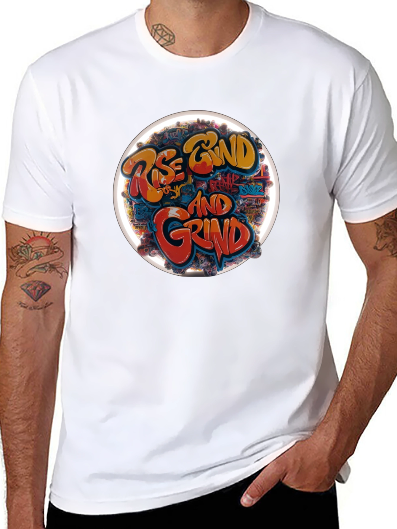 Rise & Grind Graphic T-Shirt - Black Casual Tee