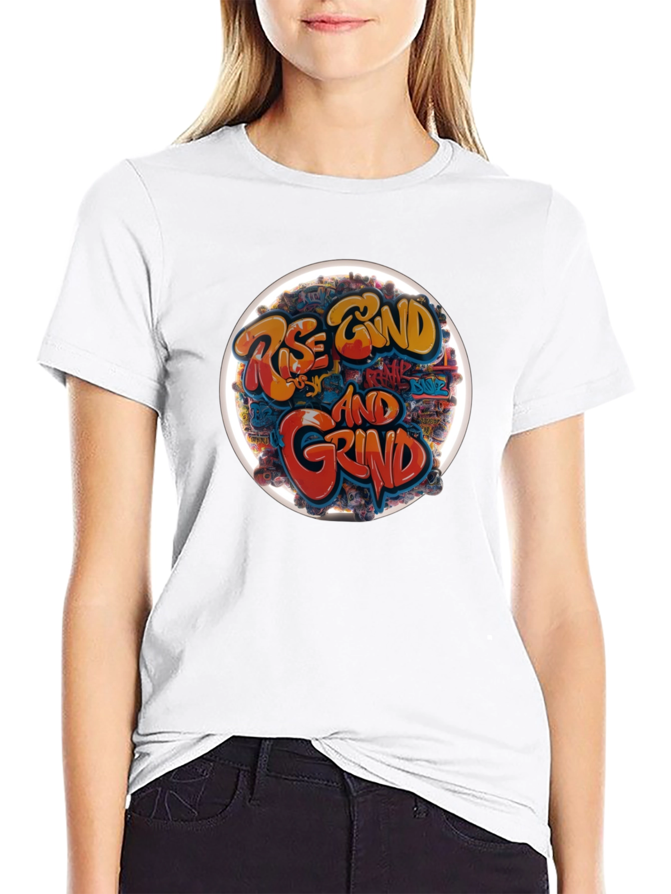 Rise & Grind Graphic T-Shirt - Black Casual Tee