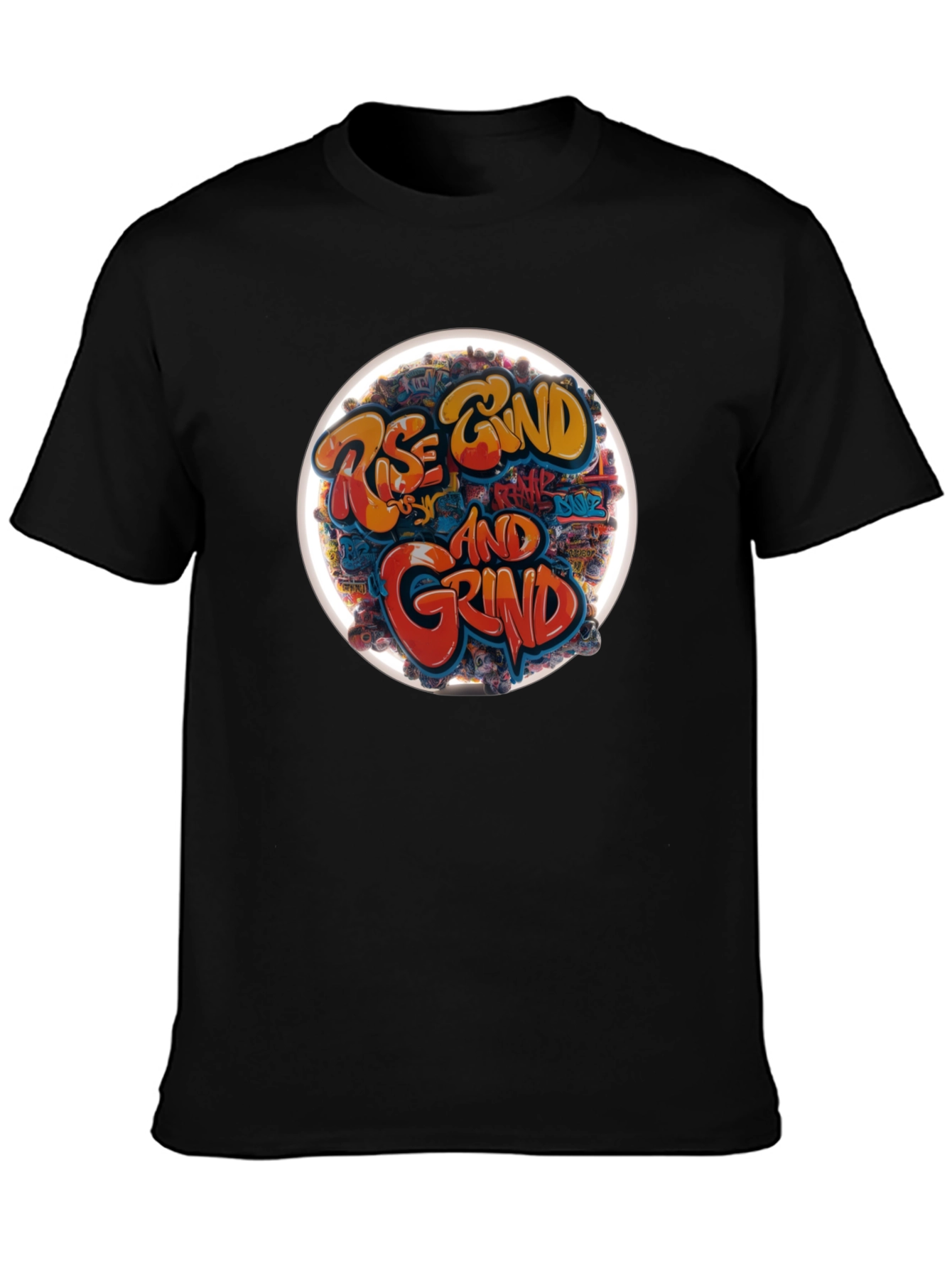 Rise & Grind Graphic T-Shirt - Black Casual Tee