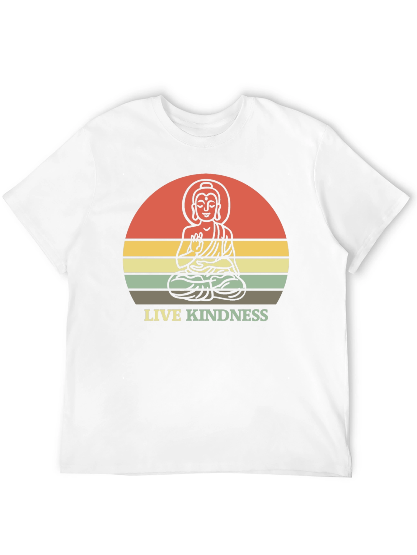 Live Kindness Buddha Graphic T-Shirt