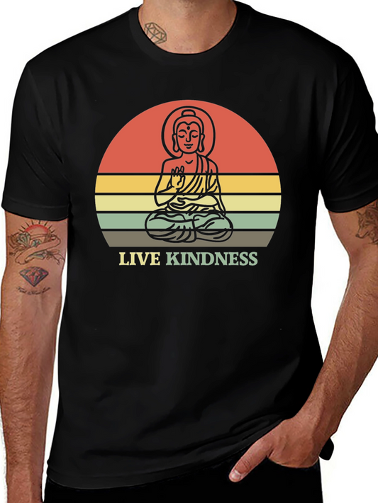 Live Kindness Buddha Graphic T-Shirt