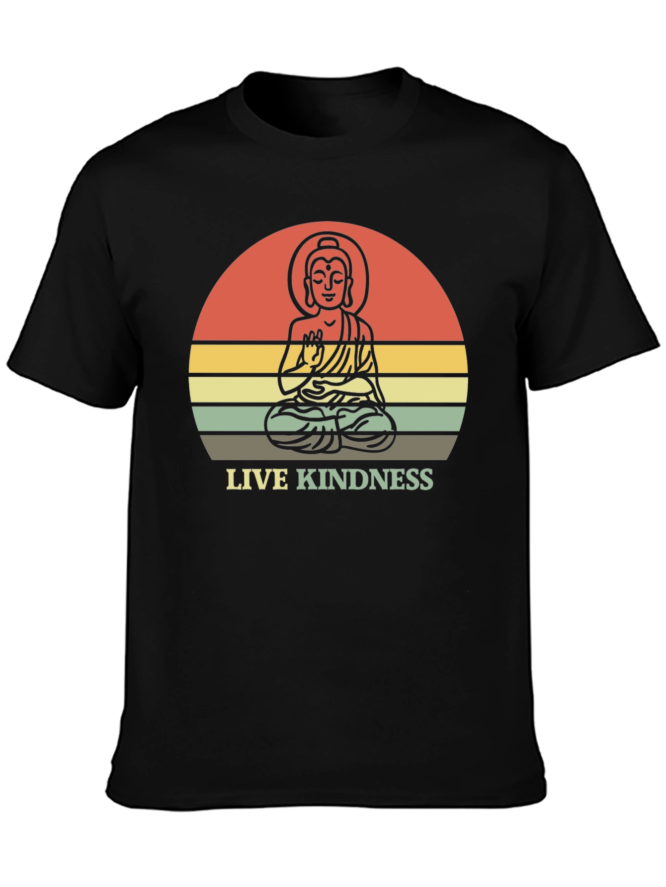 Live Kindness Buddha Graphic T-Shirt