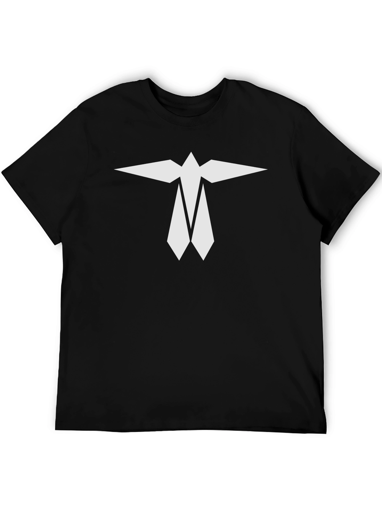 Geometric Logo Black Tee - Modern Style