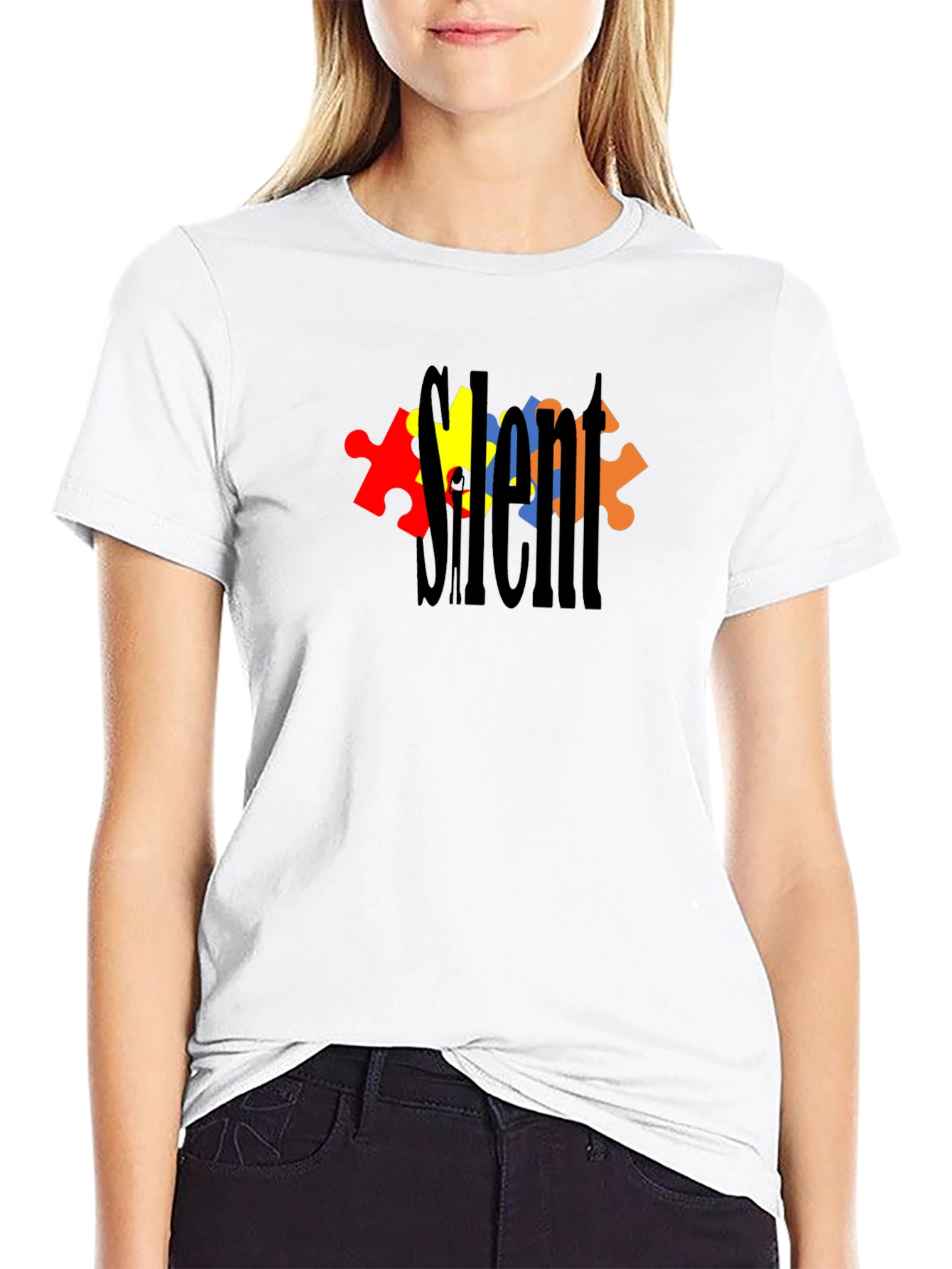 Silent Autism Awareness T-Shirt - Black