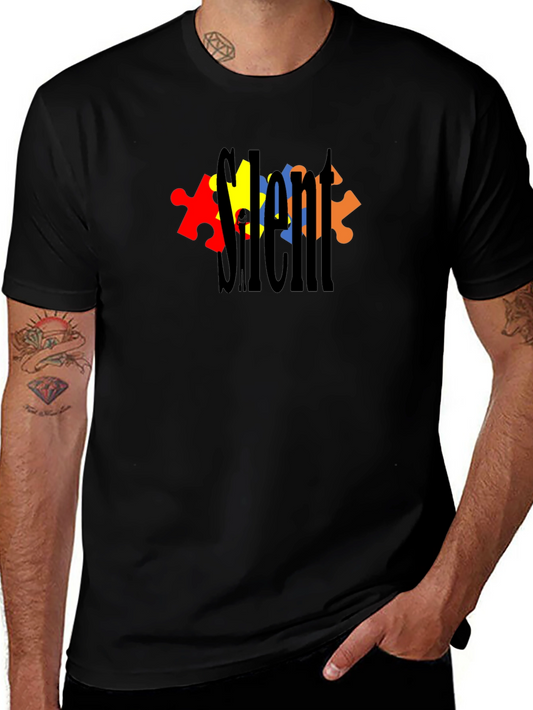 Silent Autism Awareness T-Shirt - Black
