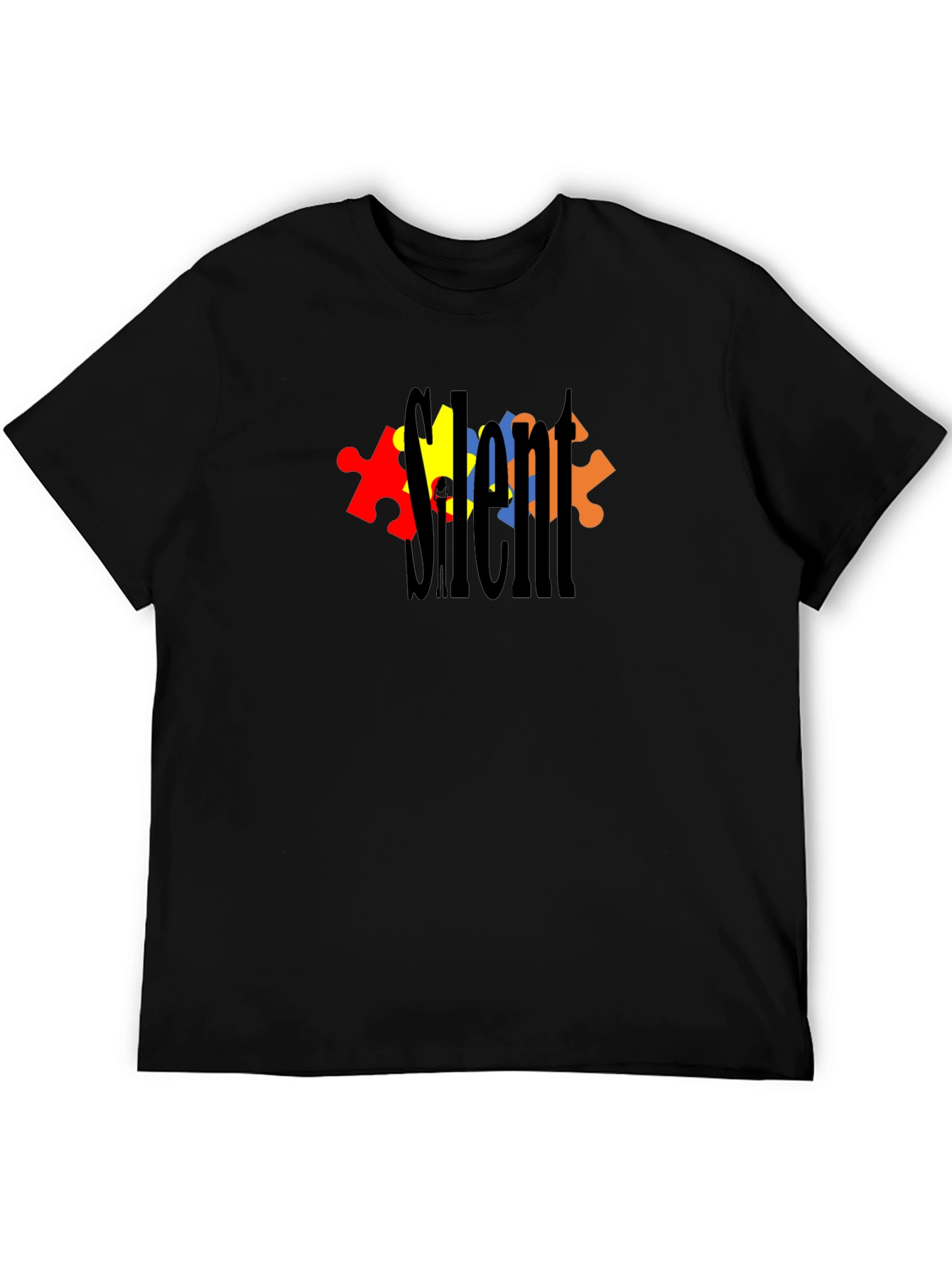 Silent Autism Awareness T-Shirt - Black