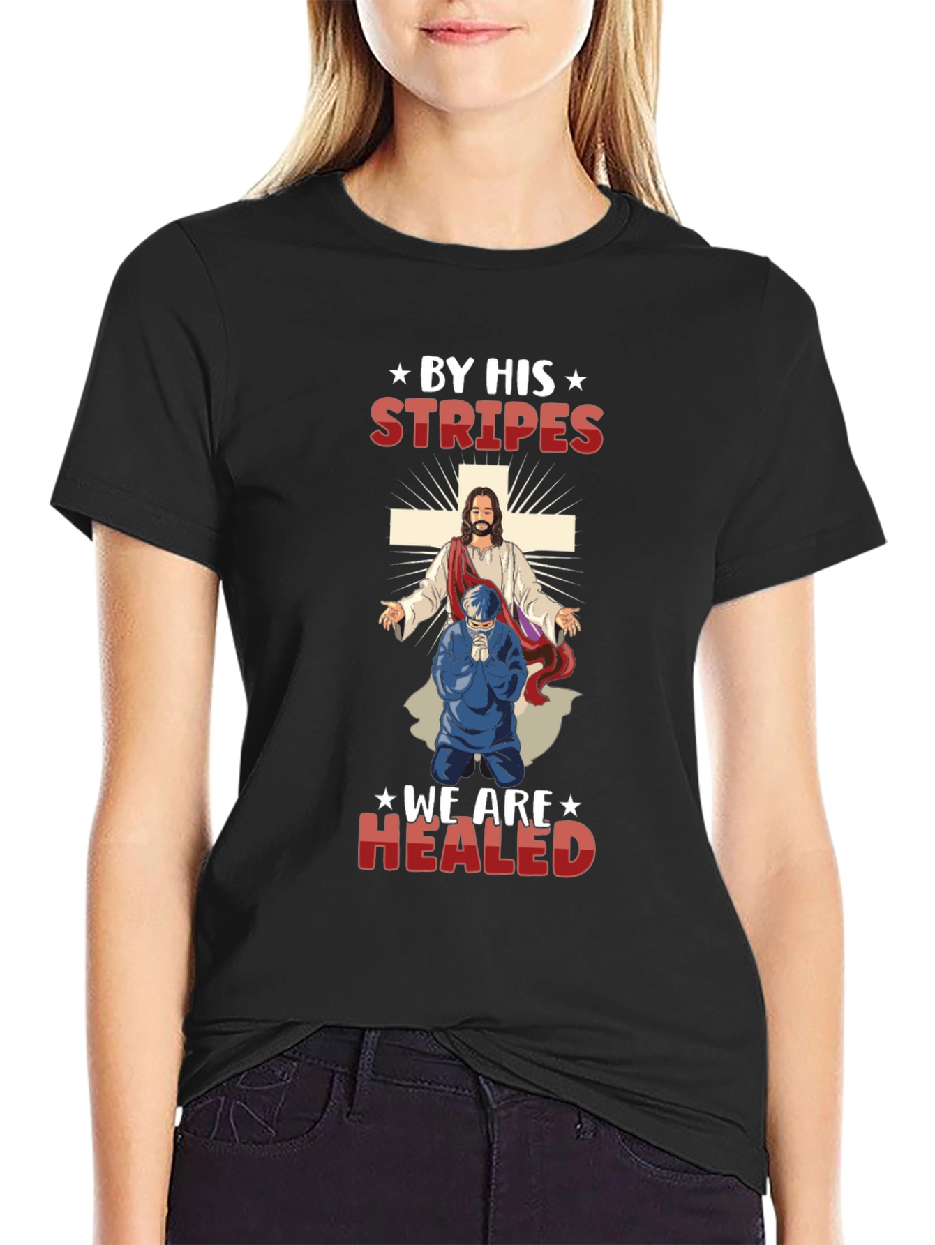 By His Stripes T-Shirt - Christian Religious Tee