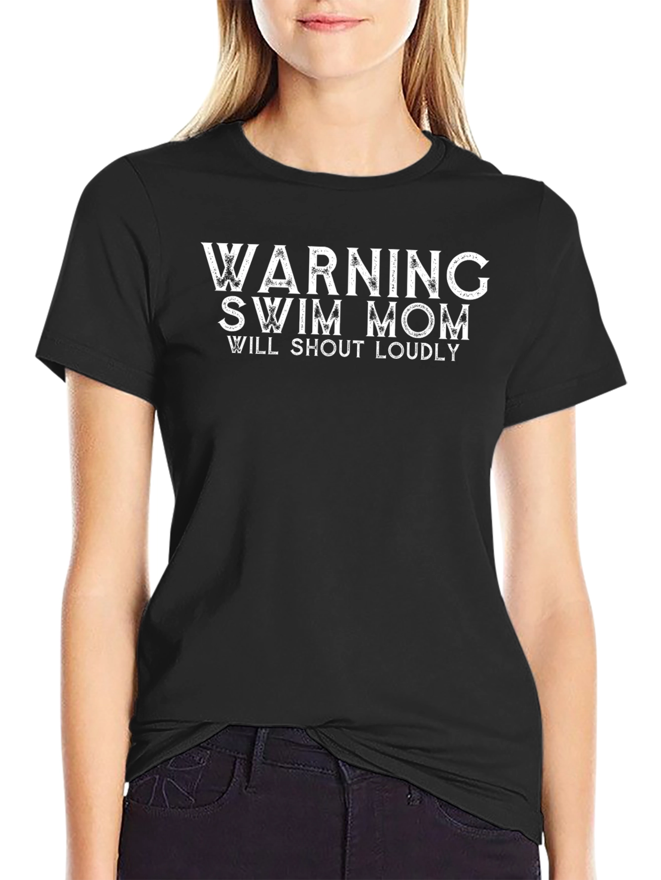Warning Swim Mom T-Shirt - Shout Loudly