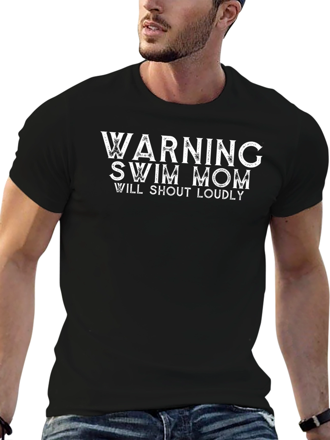Warning Swim Mom T-Shirt - Shout Loudly