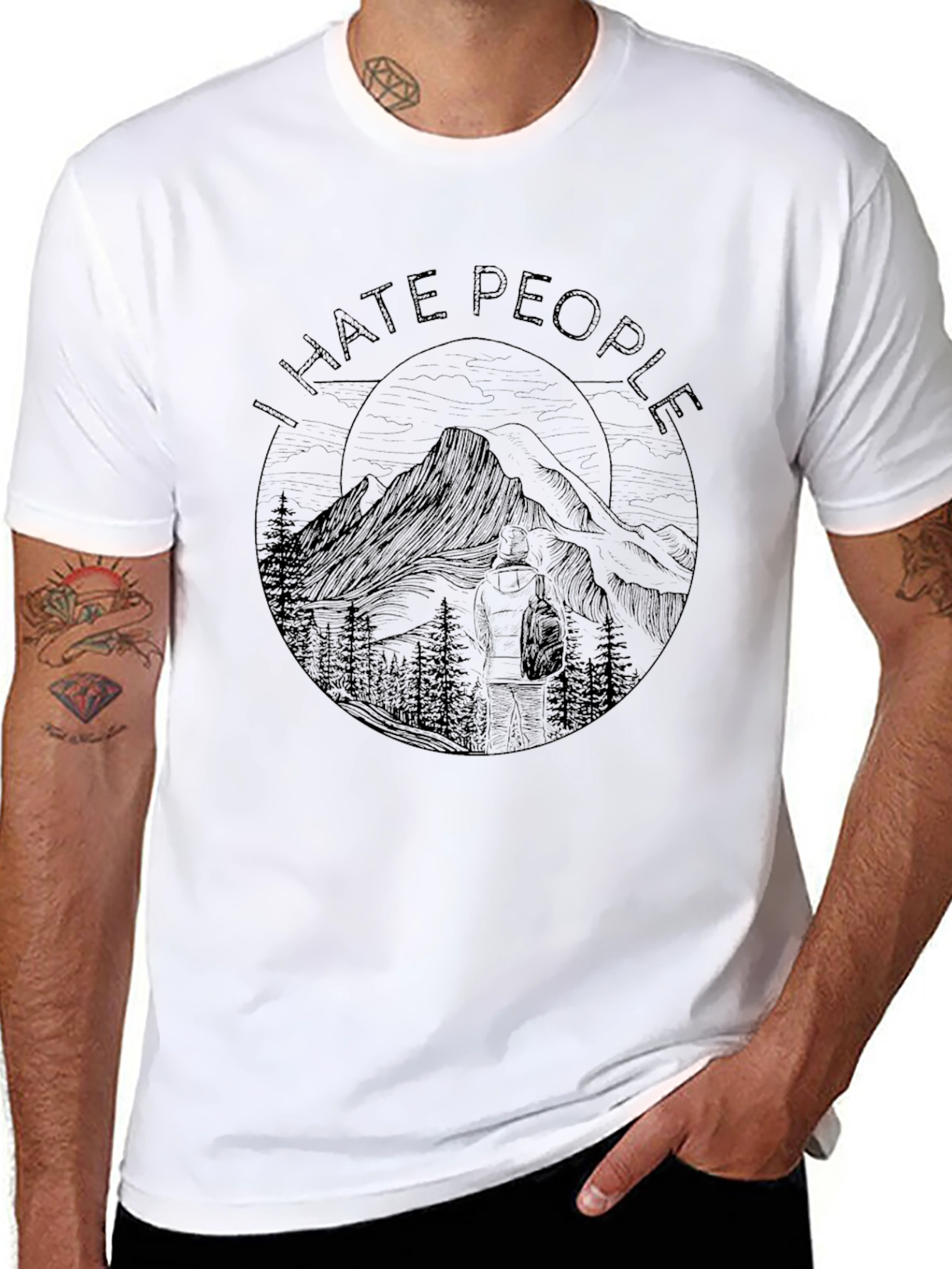 I Hate People Mountain Graphic Tee