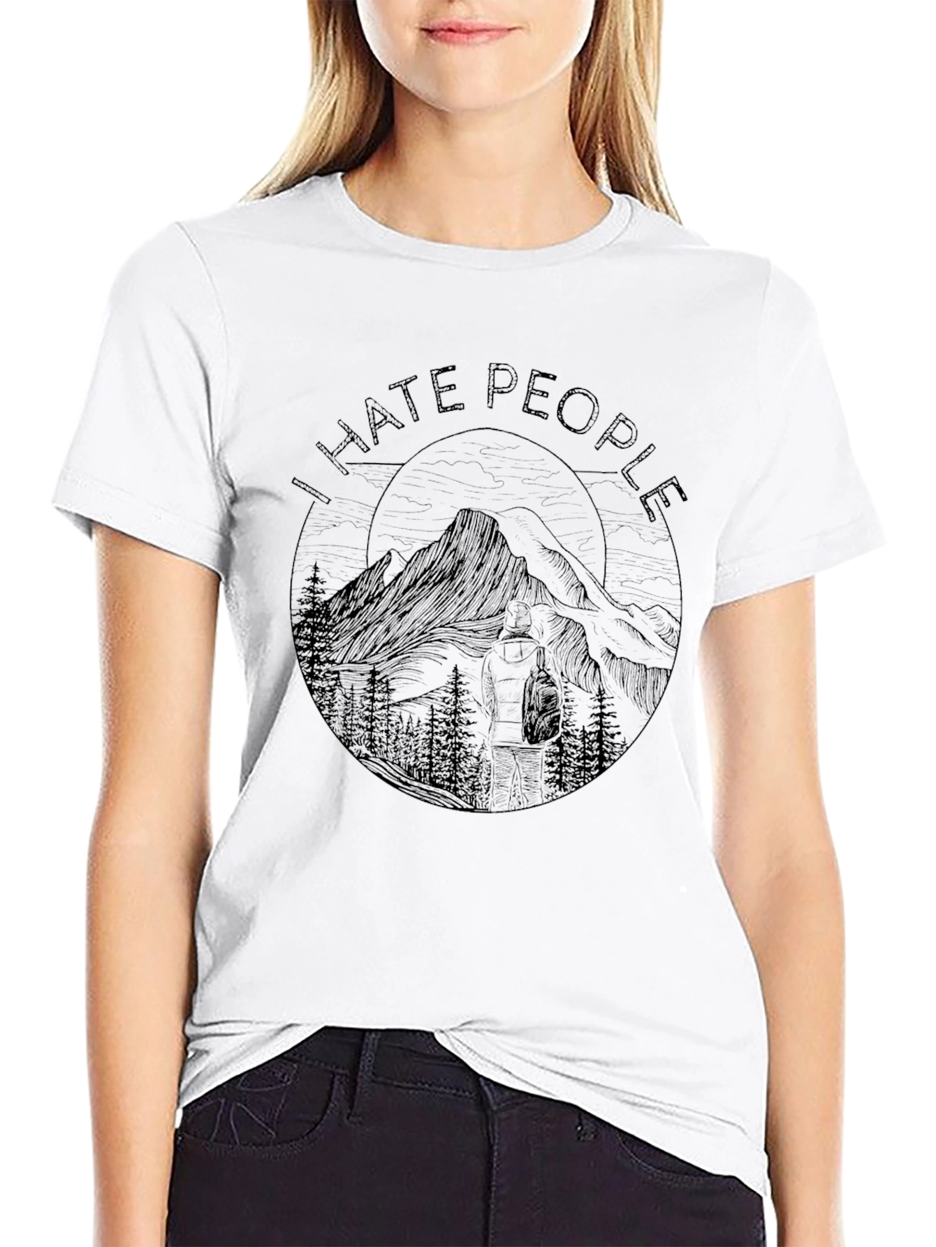 I Hate People Mountain Graphic Tee