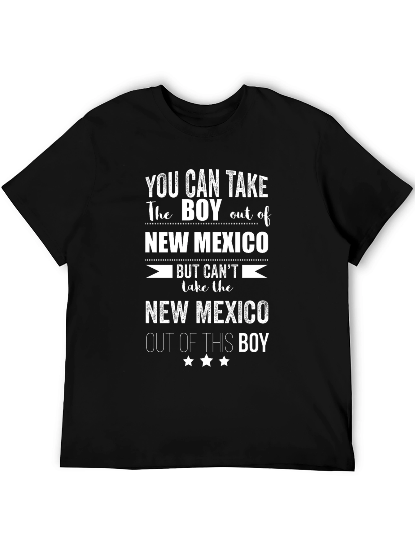 New Mexico Boy T-Shirt - Black Graphic Tee