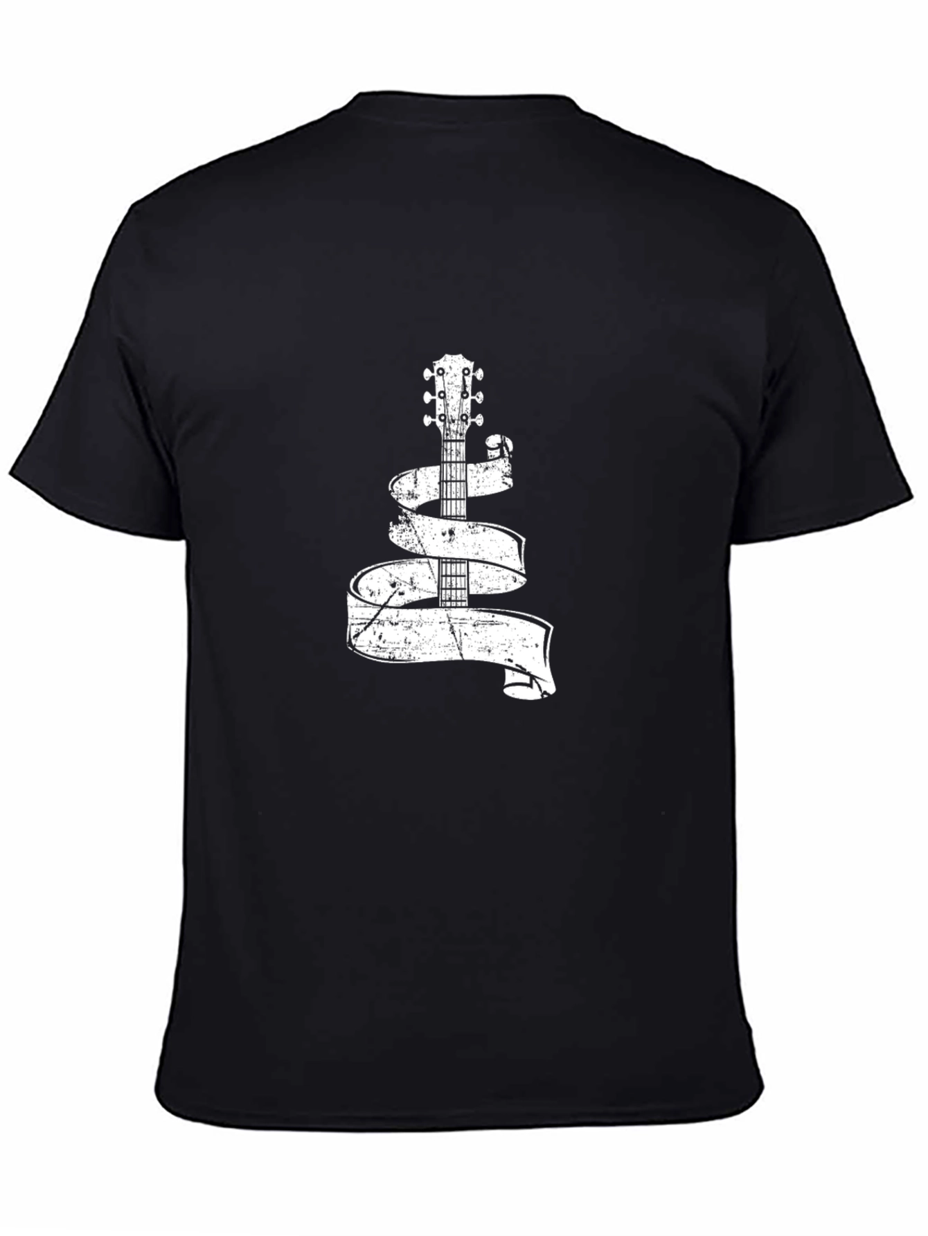 Guitar Ribbon Graphic Tee - Black