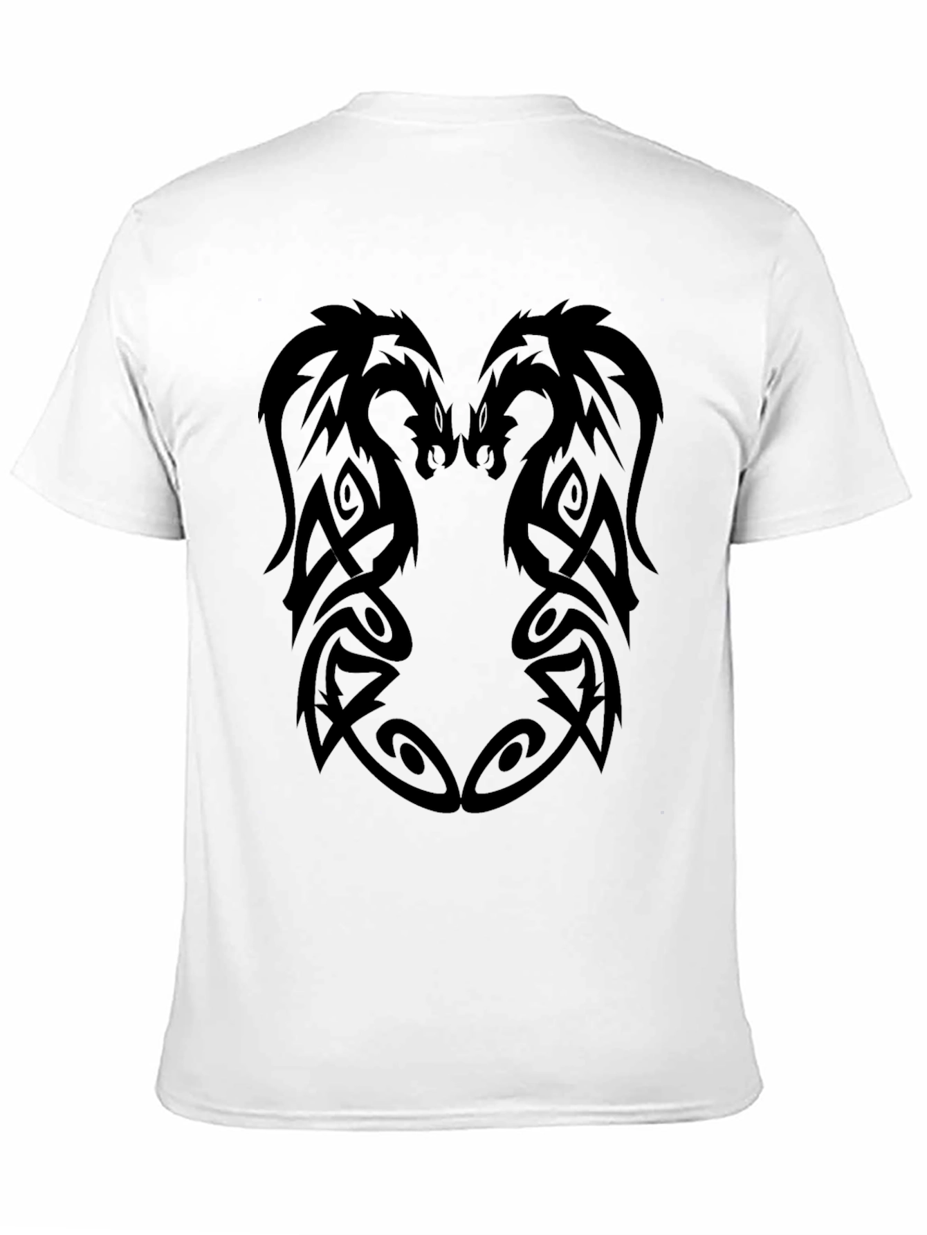 Tribal Dragon Graphic Black T-Shirt