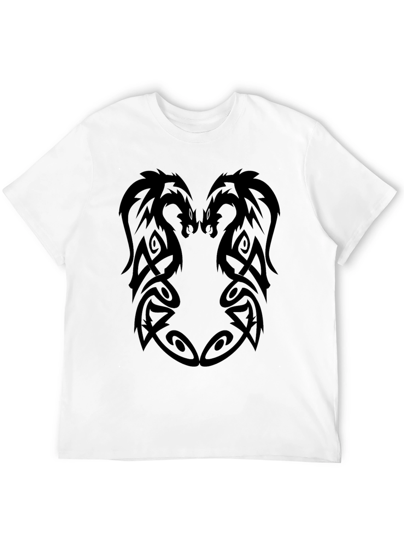 Tribal Dragon Graphic Black T-Shirt