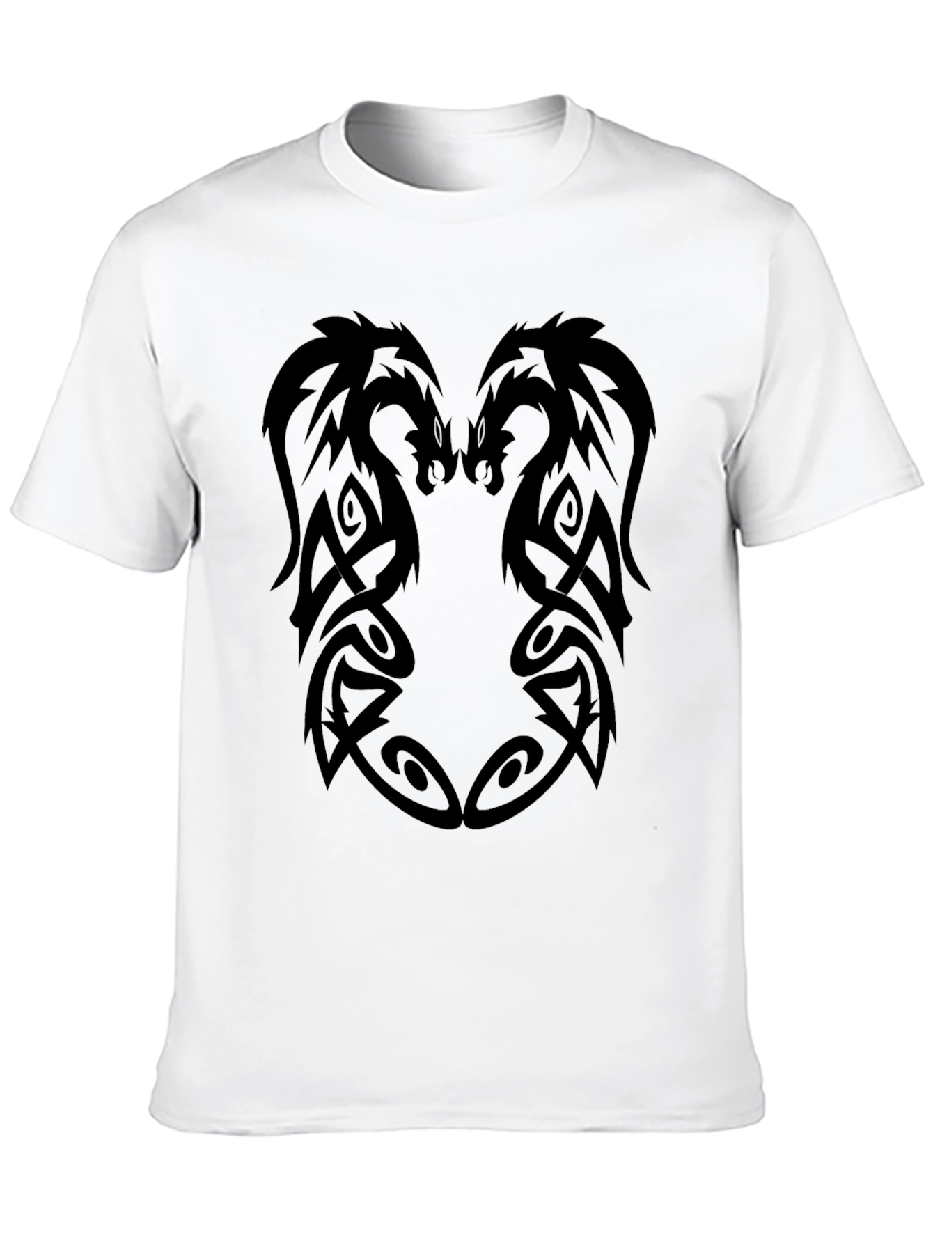 Tribal Dragon Graphic Black T-Shirt