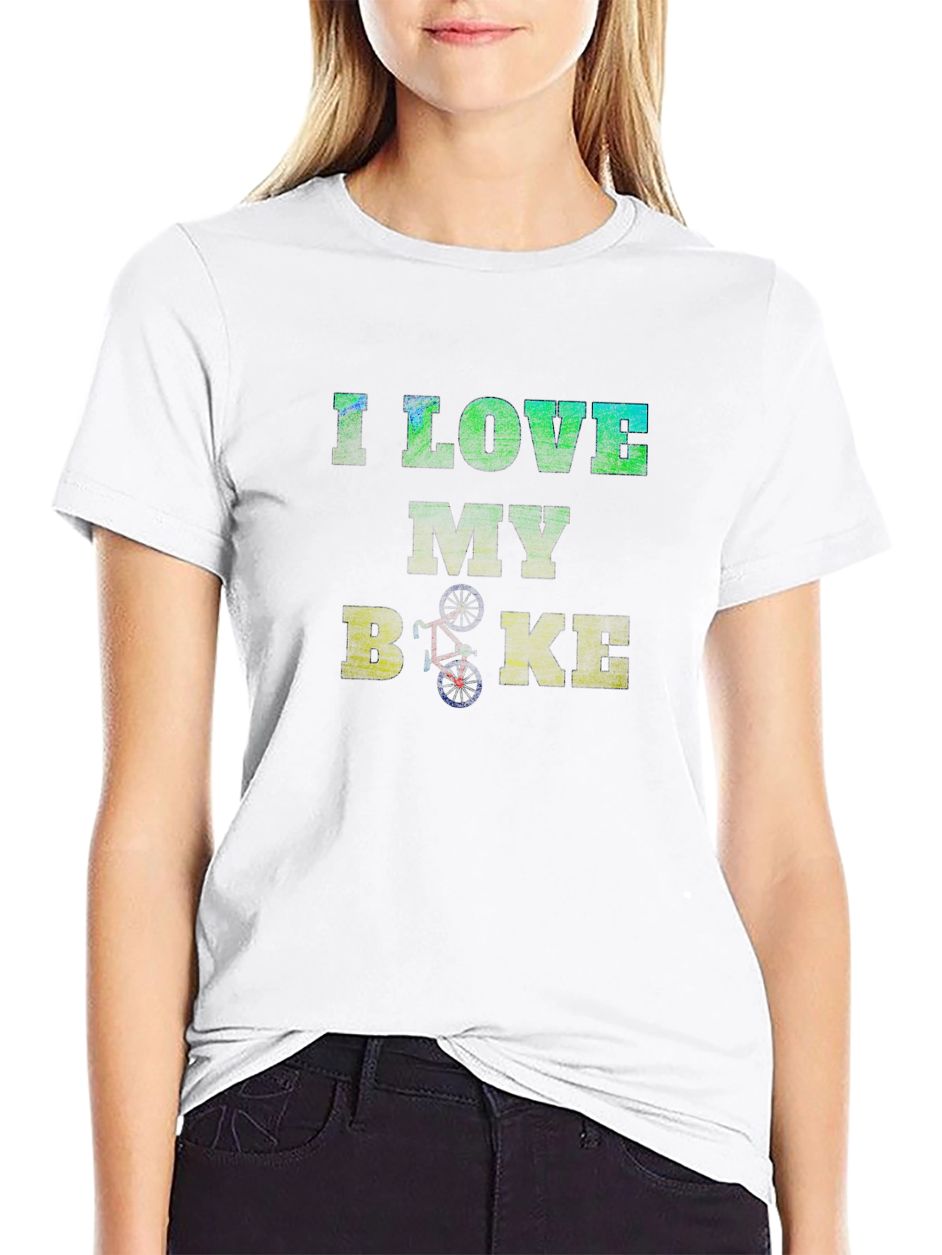 I Love My Bike Mens Black Graphic Tee