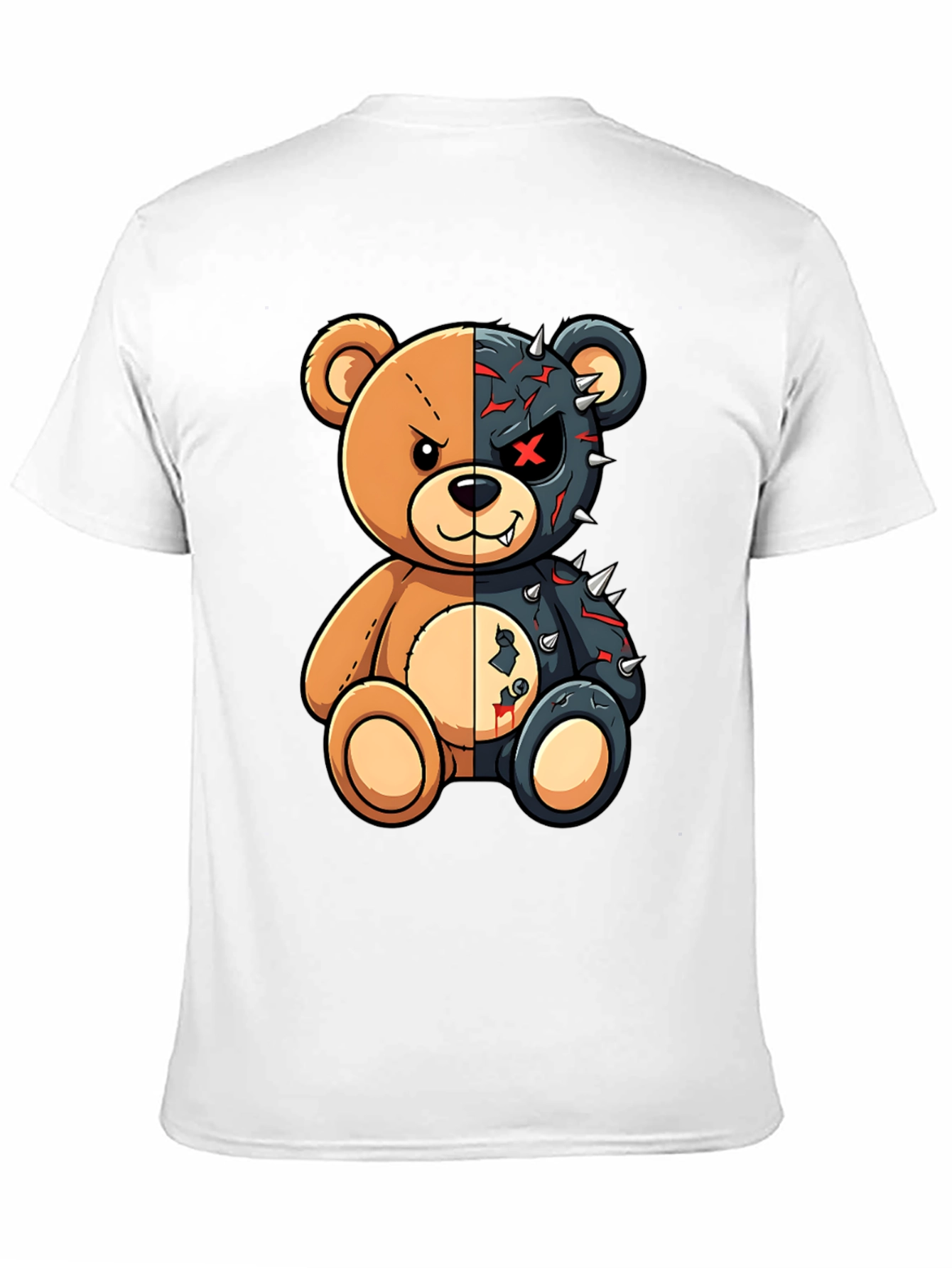 Two-Faced Teddy Bear Graphic T-Shirt
