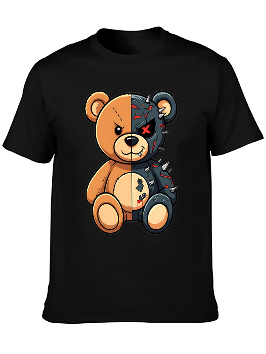 Two-Faced Teddy Bear Graphic T-Shirt