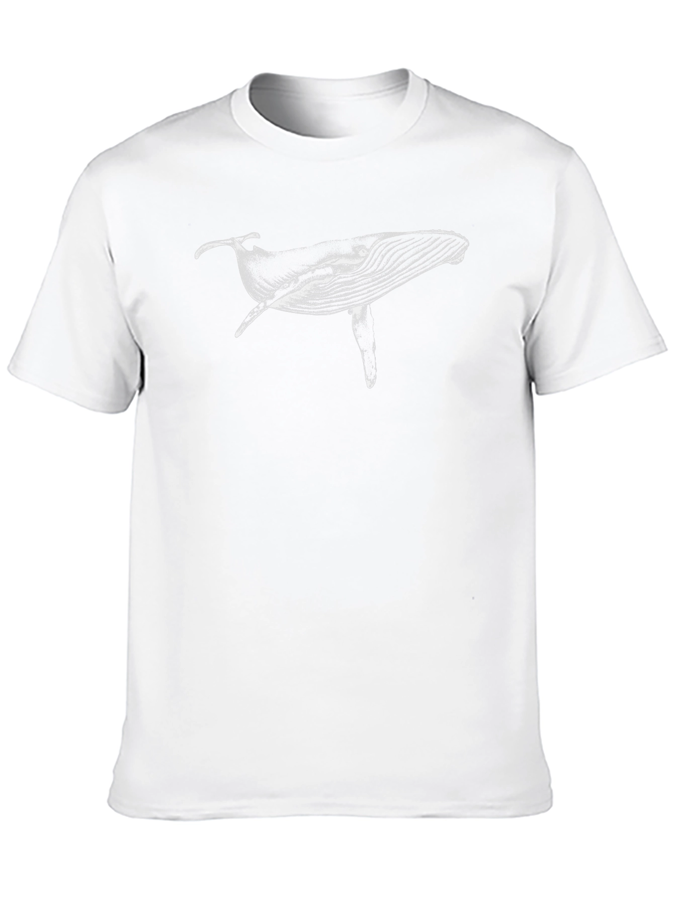 Whale Graphic Tee - Black Cotton Blend