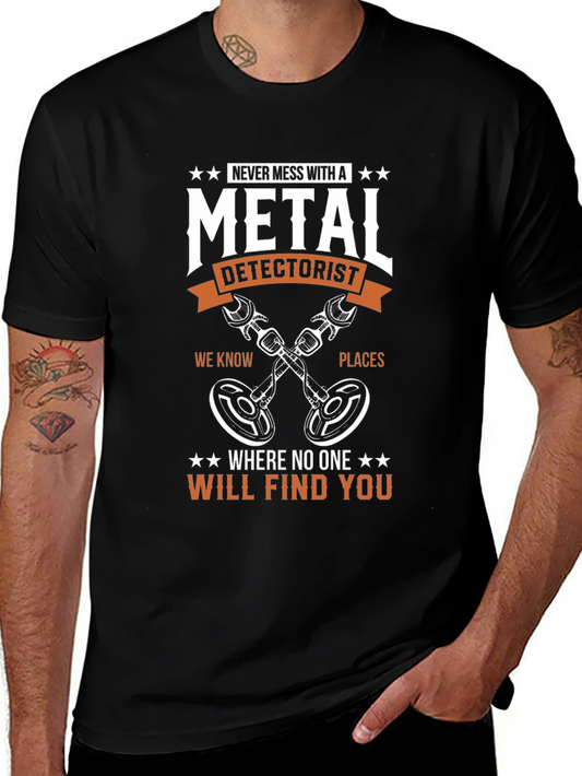 Metal Detectorist Graphic T-Shirt - Funny Treasure Hunting Tee