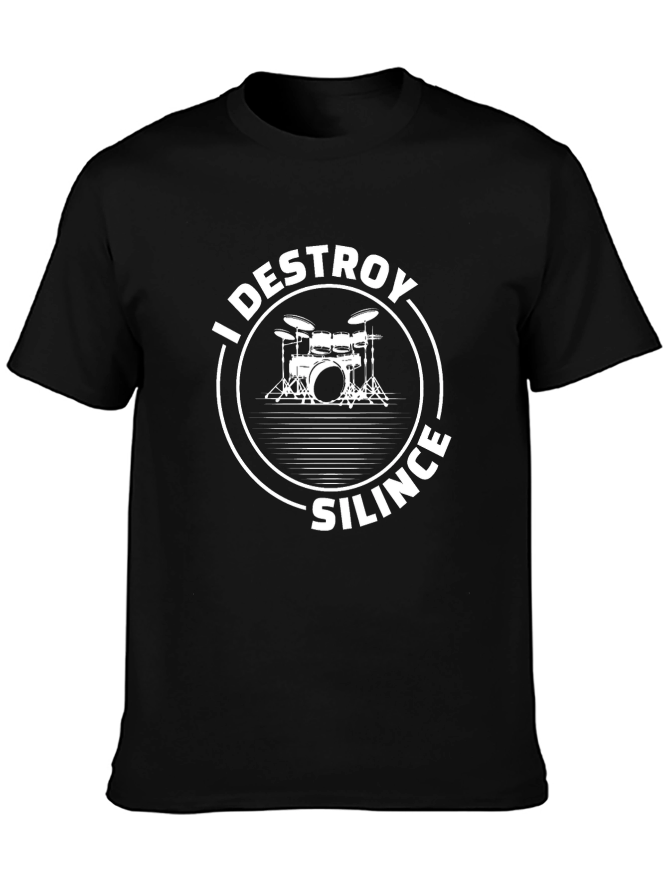 I Destroy Silence Drummer T-Shirt - Black