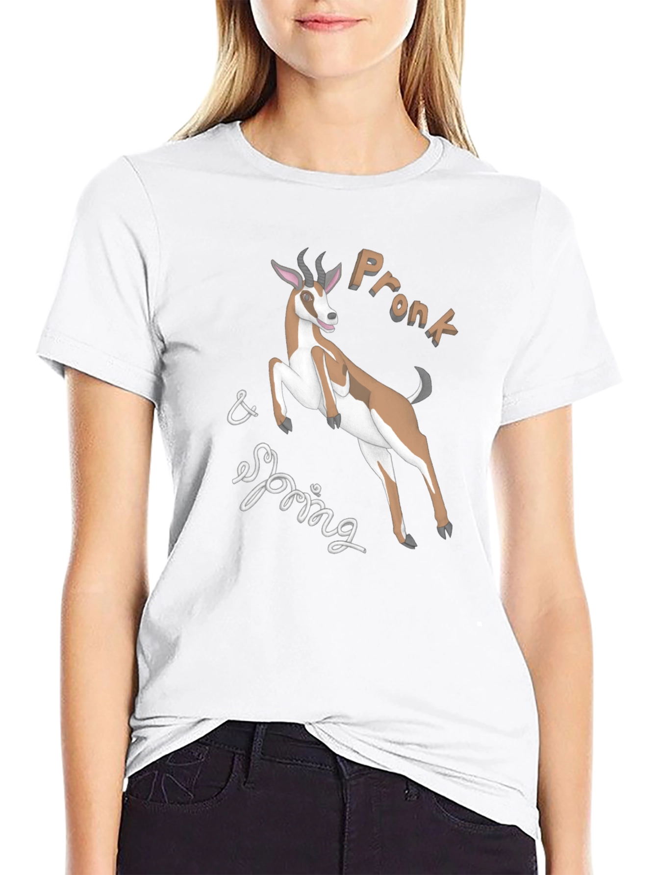 Prong & Springbok Graphic Tee - Black