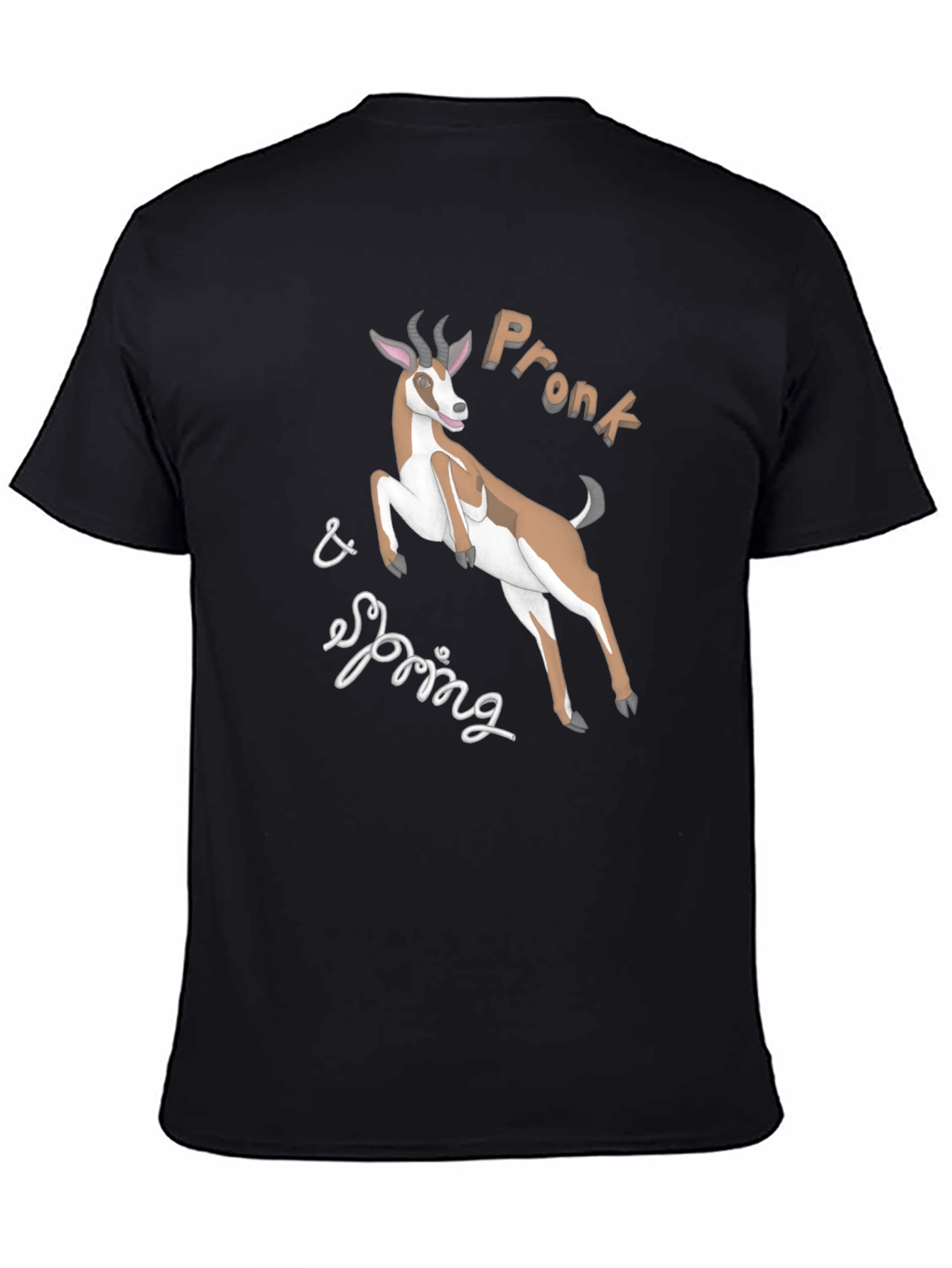 Prong & Springbok Graphic Tee - Black