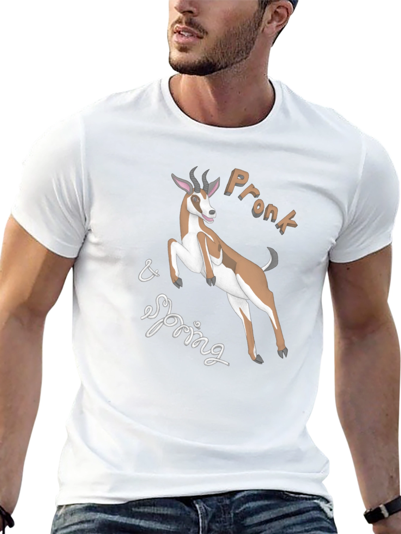 Prong & Springbok Graphic Tee - Black