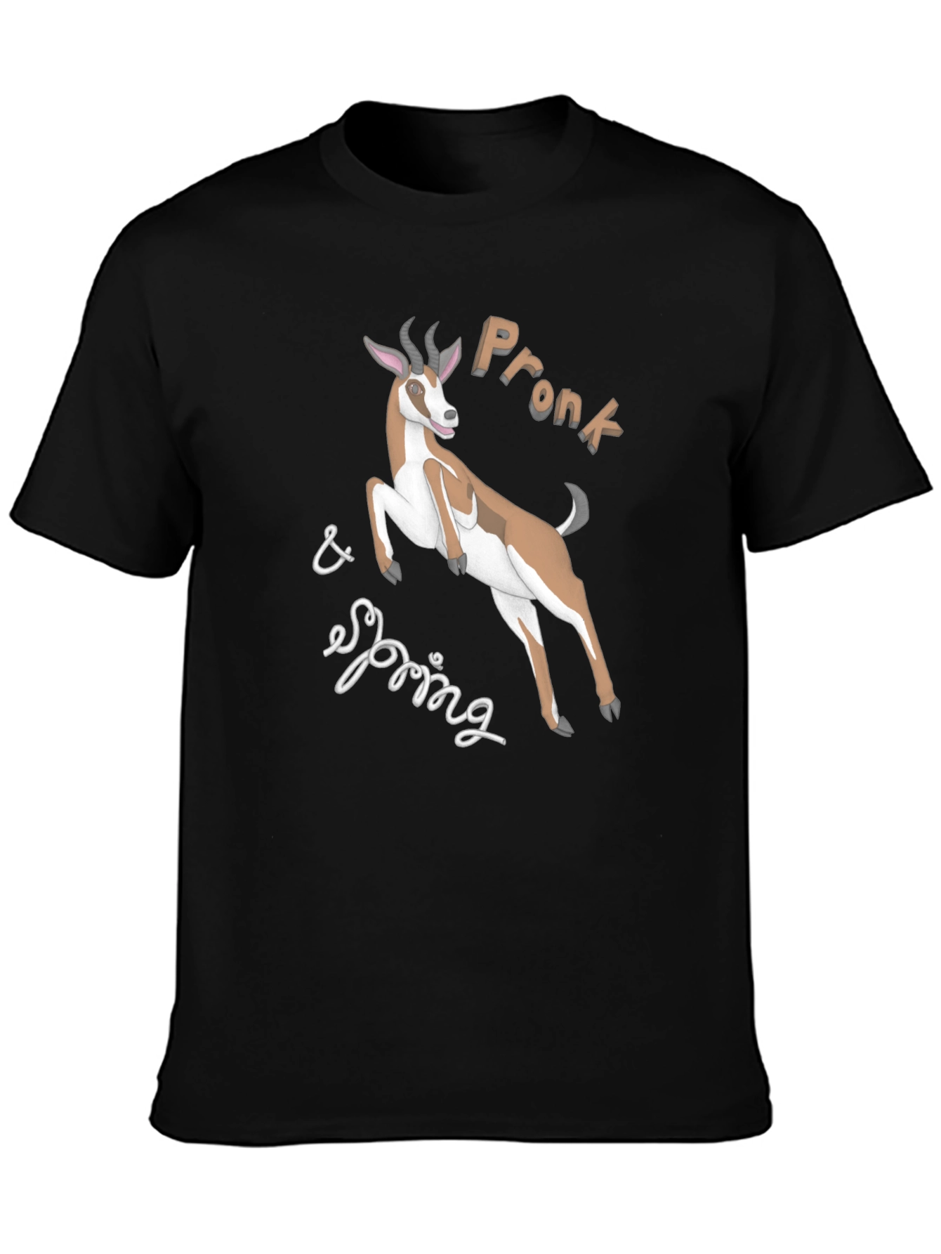 Prong & Springbok Graphic Tee - Black