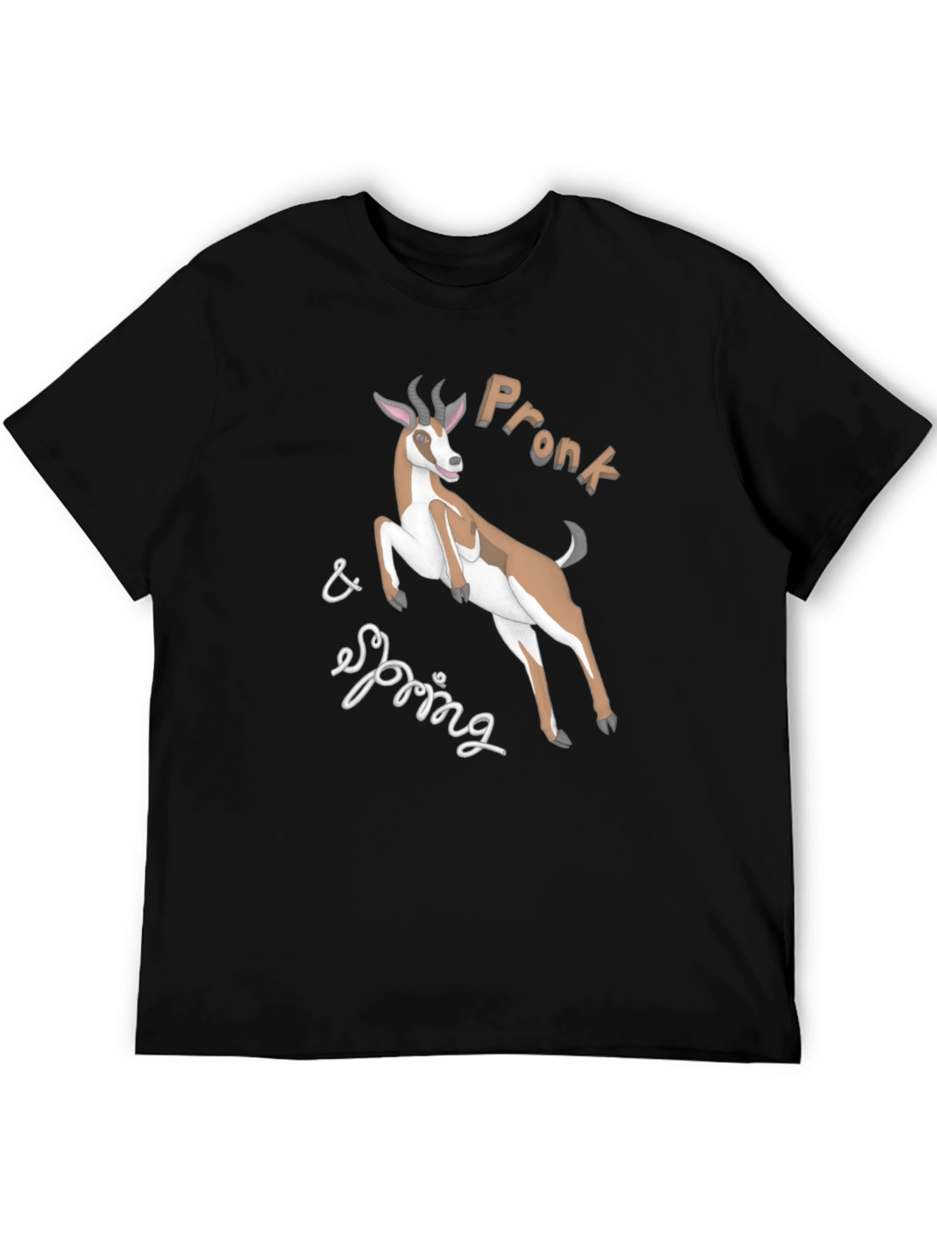 Prong & Springbok Graphic Tee - Black