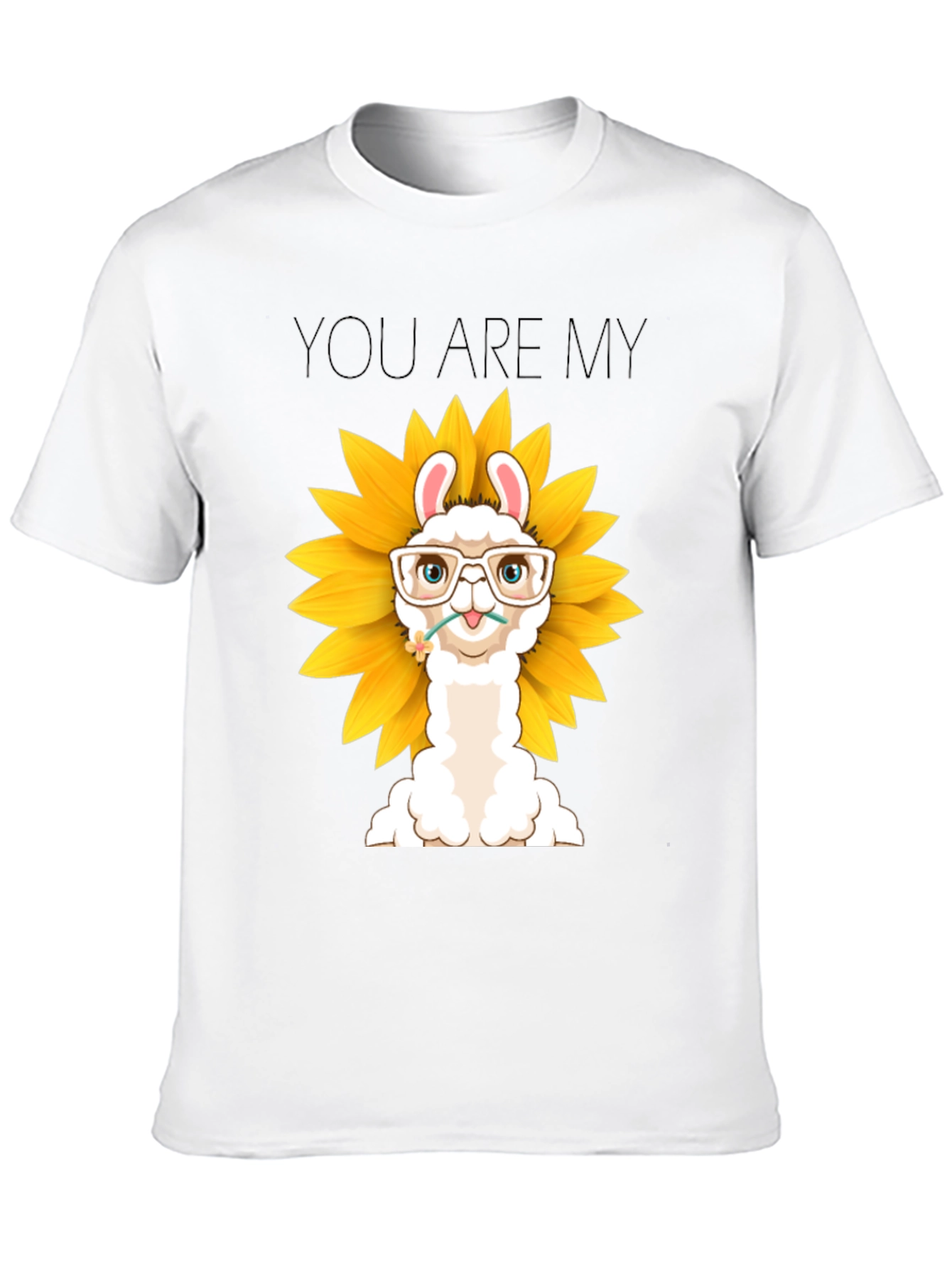Sunflower Llama Graphic T-Shirt - You Are My Sunshine