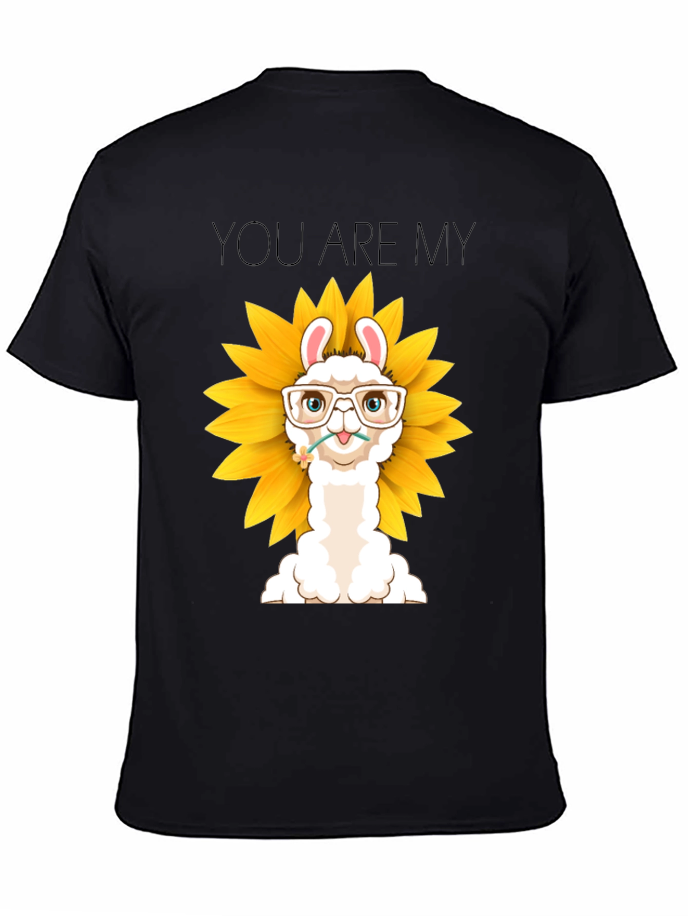 Sunflower Llama Graphic T-Shirt - You Are My Sunshine