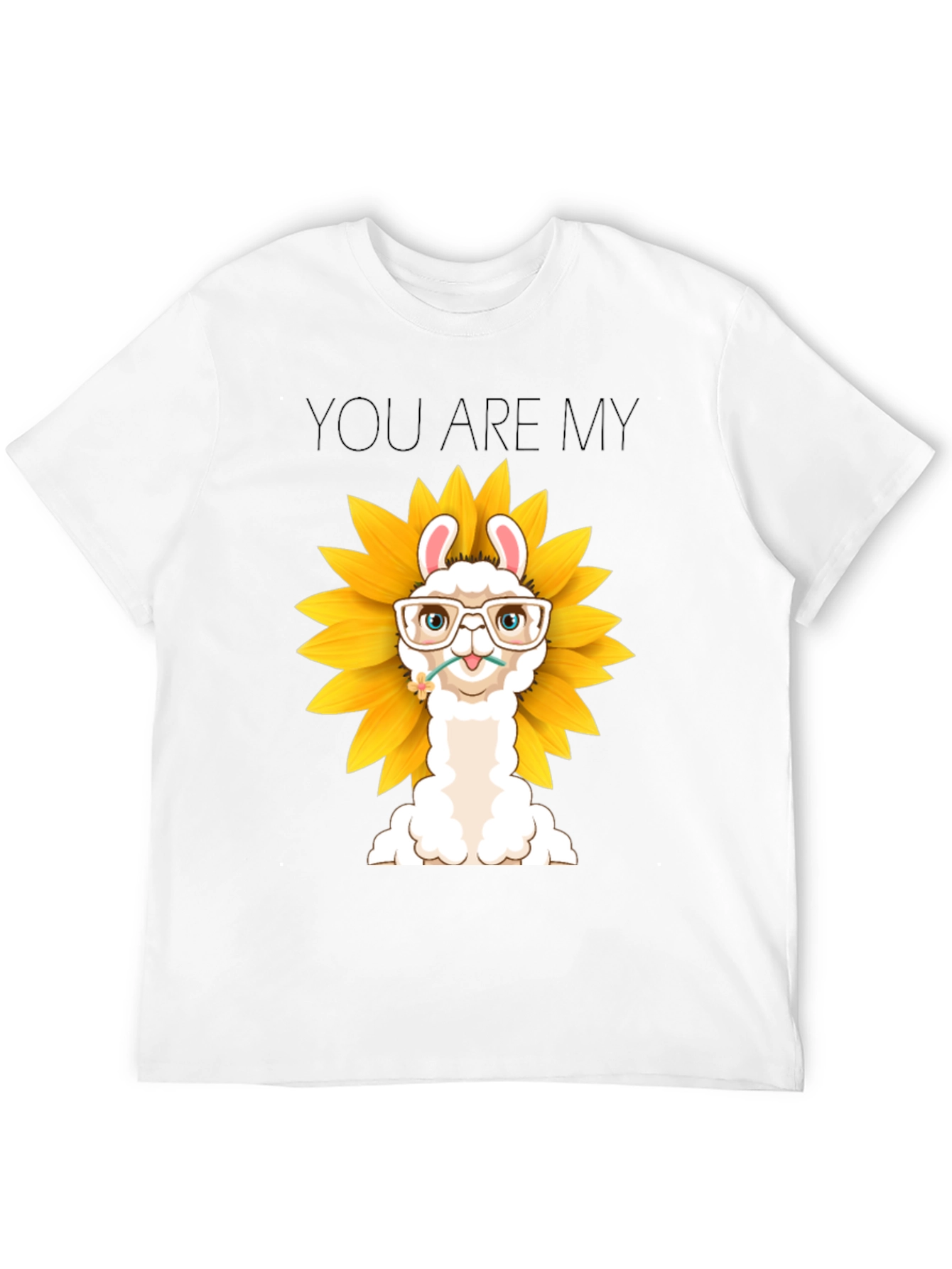Sunflower Llama Graphic T-Shirt - You Are My Sunshine