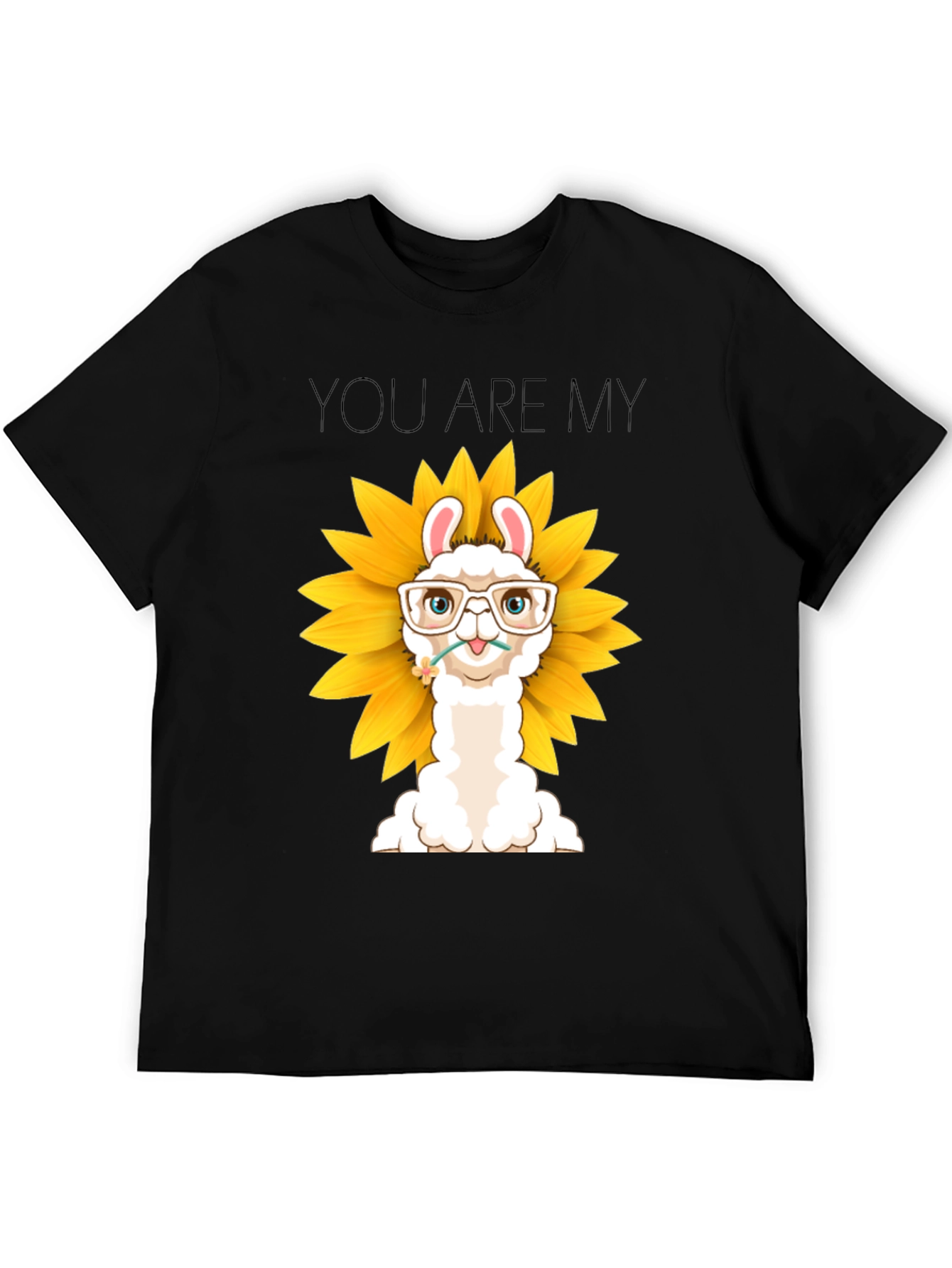 Sunflower Llama Graphic T-Shirt - You Are My Sunshine