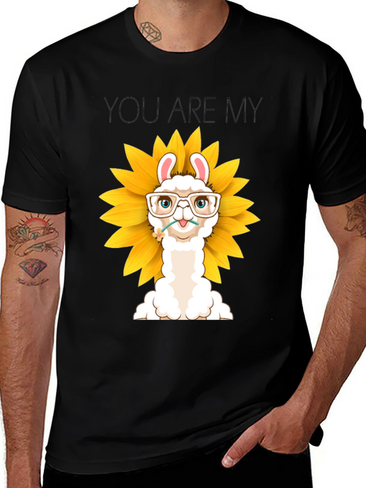 Sunflower Llama Graphic T-Shirt - You Are My Sunshine