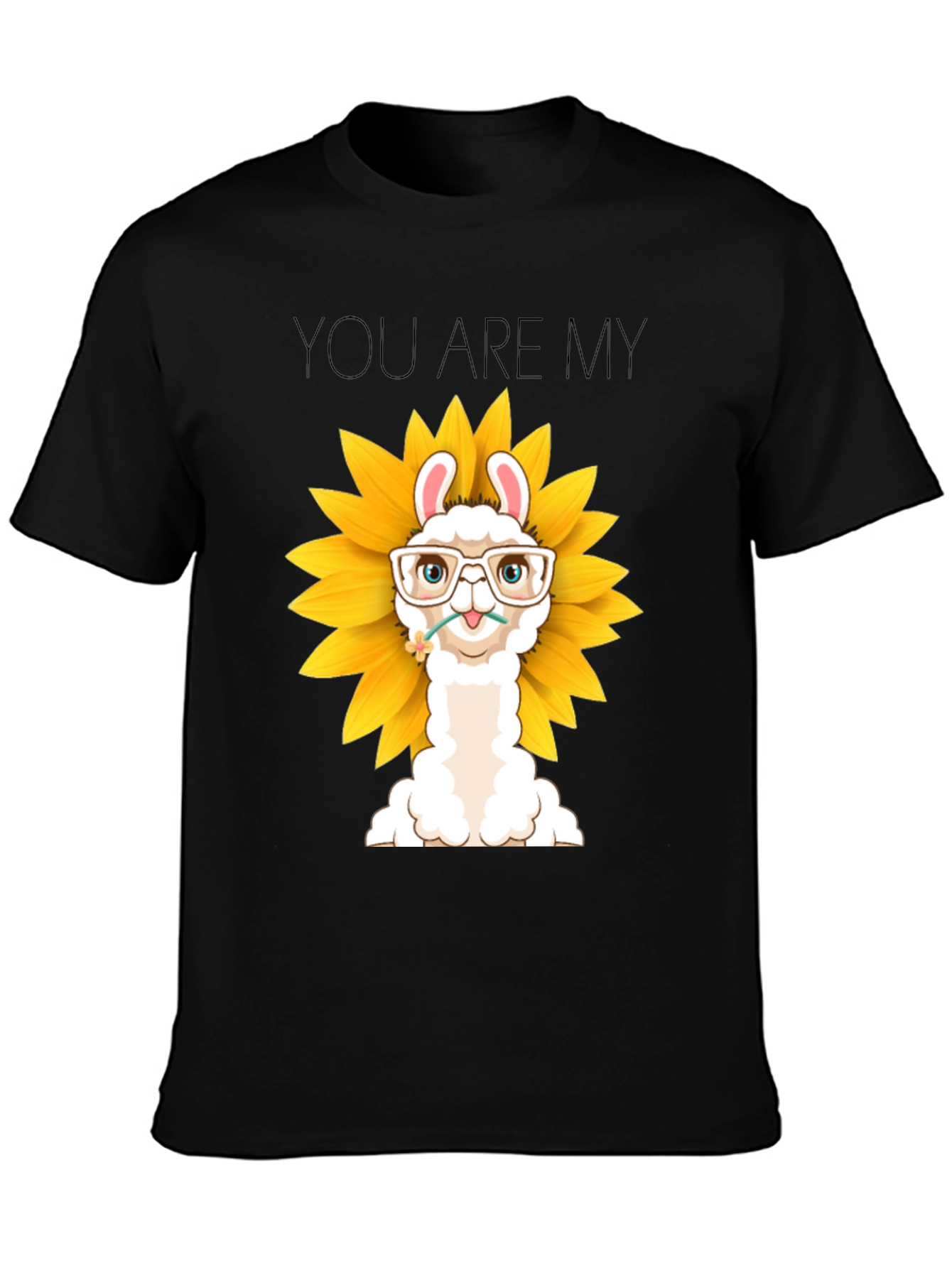 Sunflower Llama Graphic T-Shirt - You Are My Sunshine