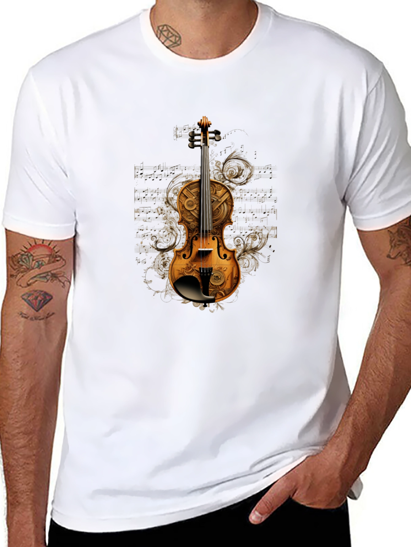 Violin Graphic T-Shirt - Music Lovers Tee