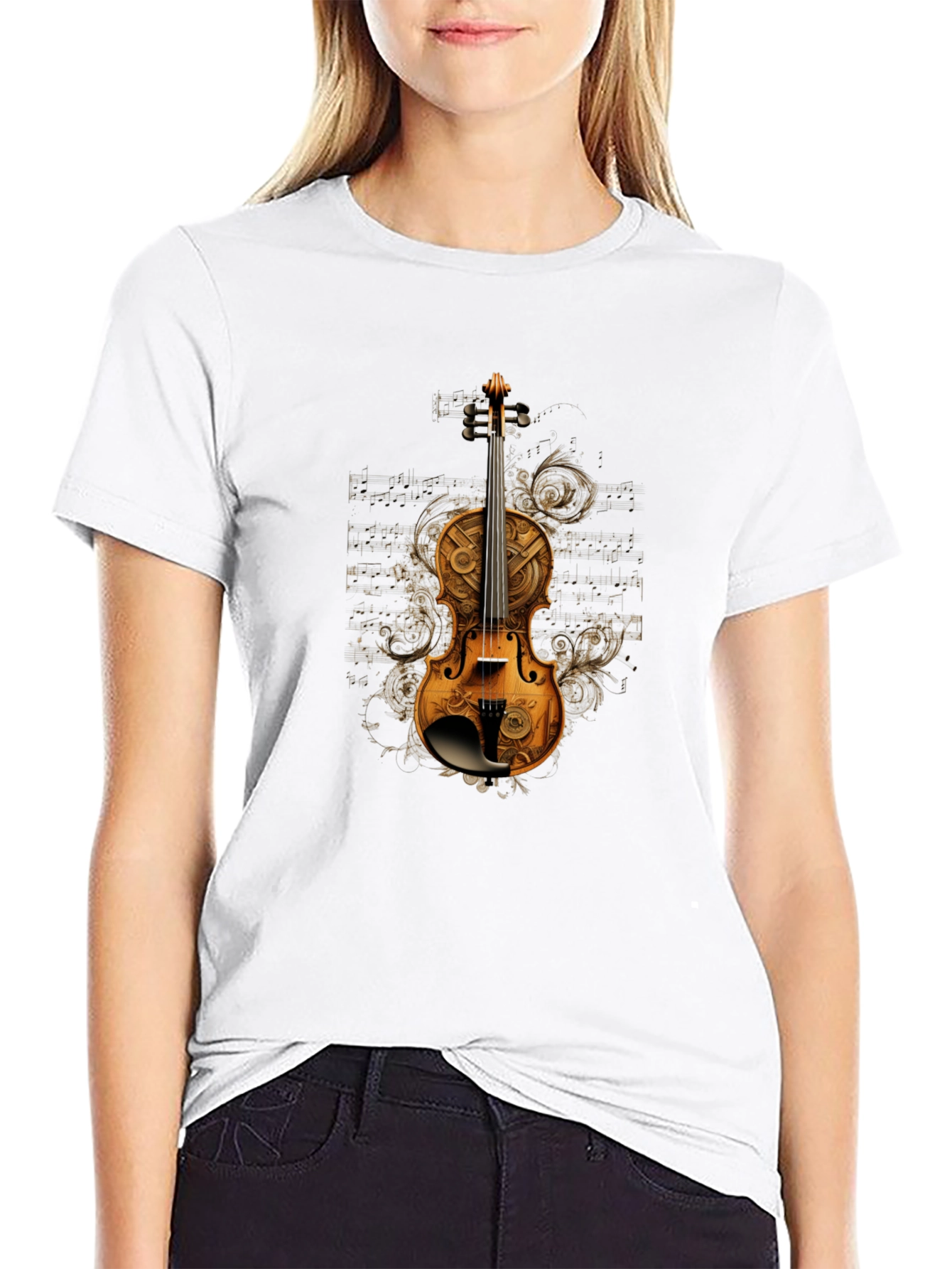Violin Graphic T-Shirt - Music Lovers Tee