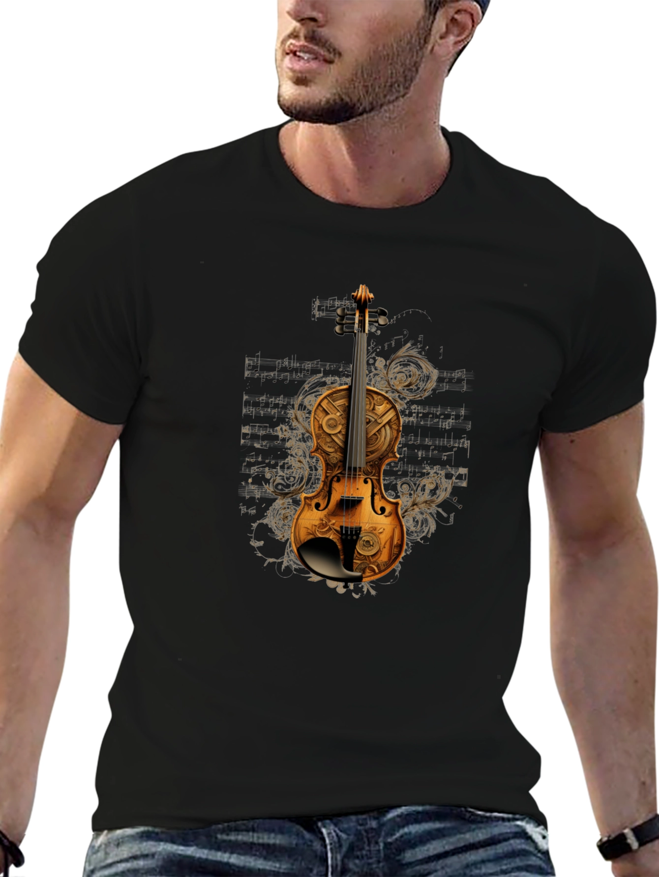 Violin Graphic T-Shirt - Music Lovers Tee
