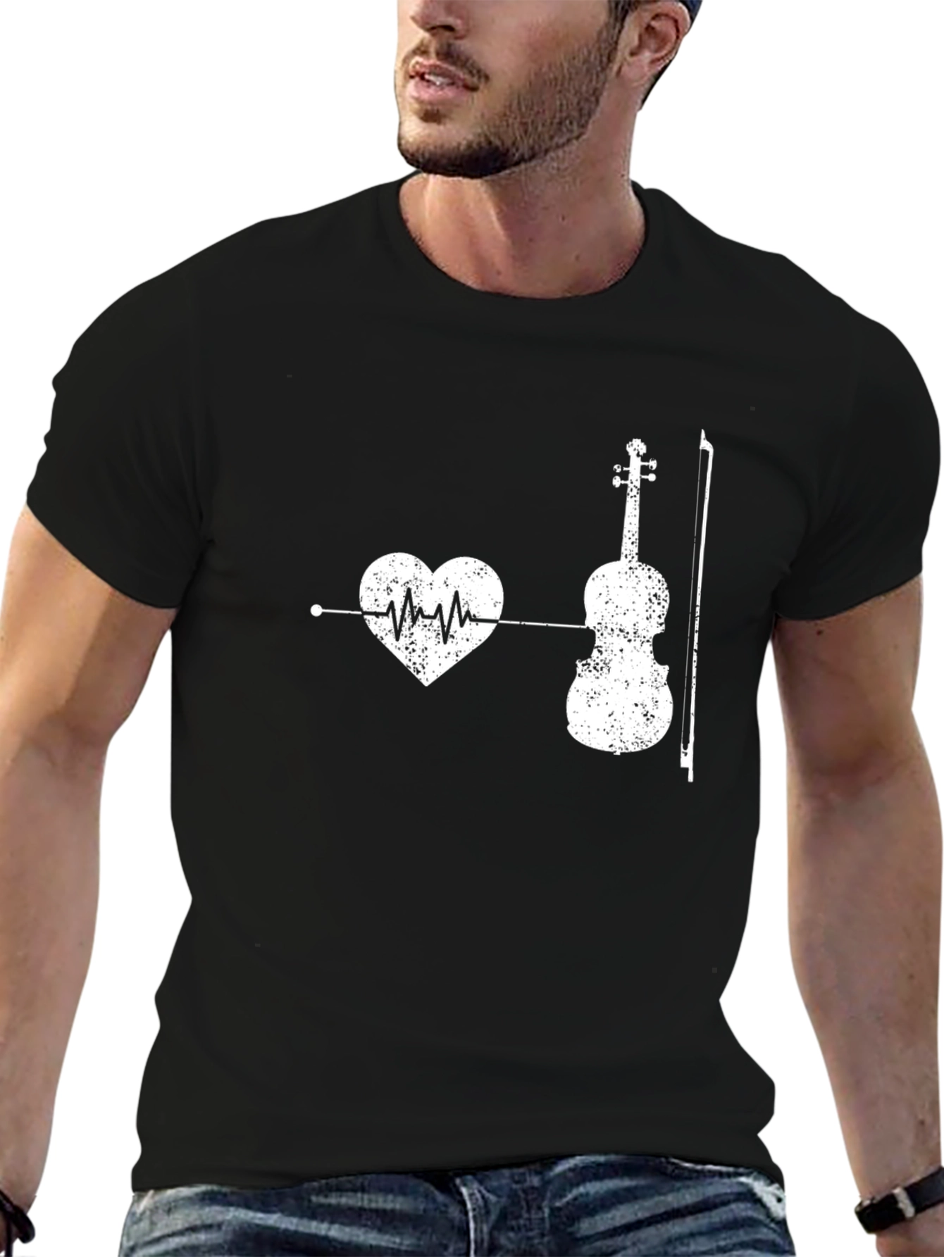 Musical Heartbeat T-Shirt - Violin Love