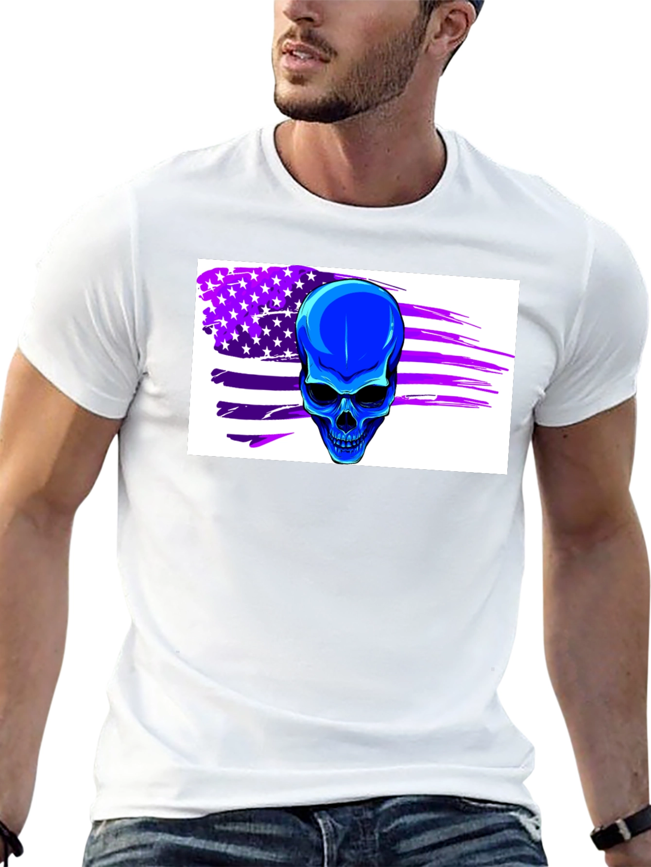 Skull Flag Graphic Tee - Dark Shirt