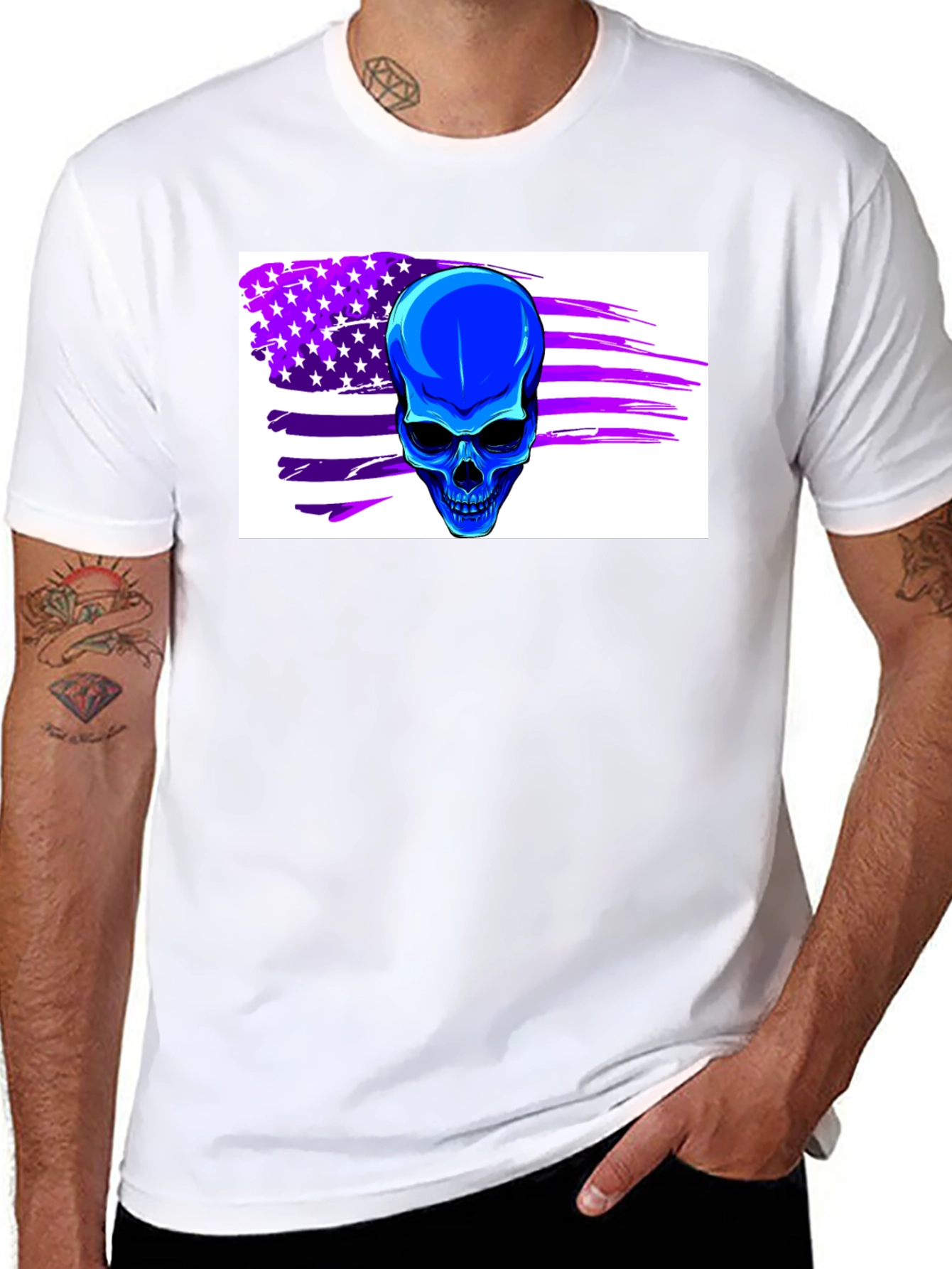 Skull Flag Graphic Tee - Dark Shirt