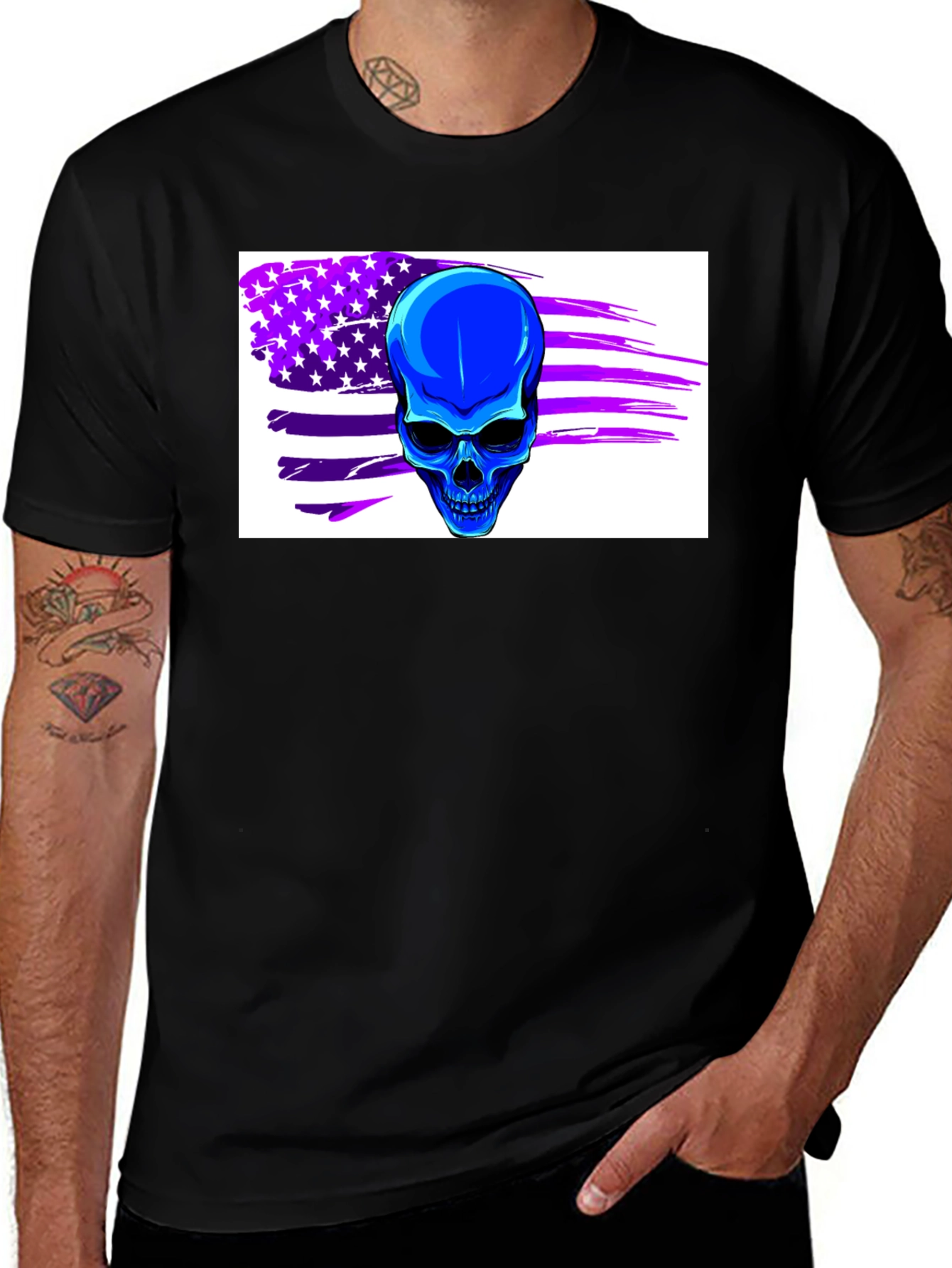 Skull Flag Graphic Tee - Dark Shirt