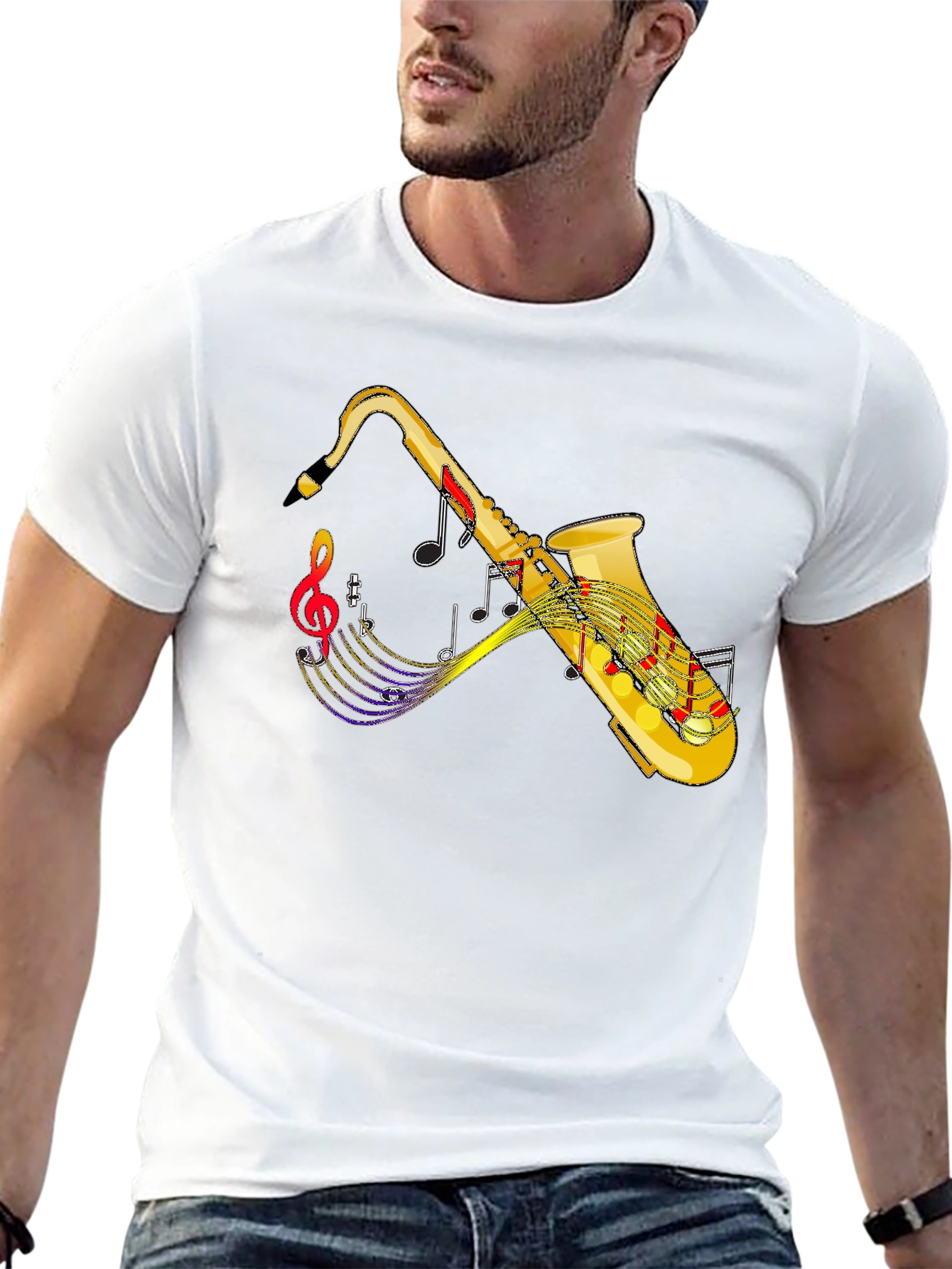 Saxophone Music Notes T-Shirt